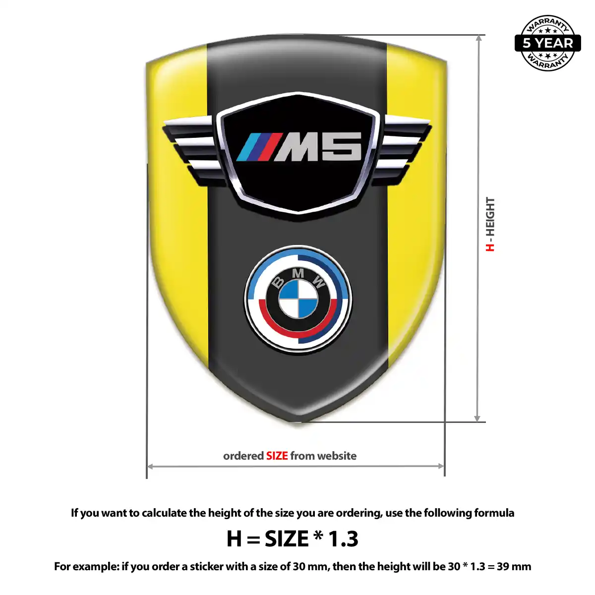 BMW Resin Badge Sticker Elite Finish