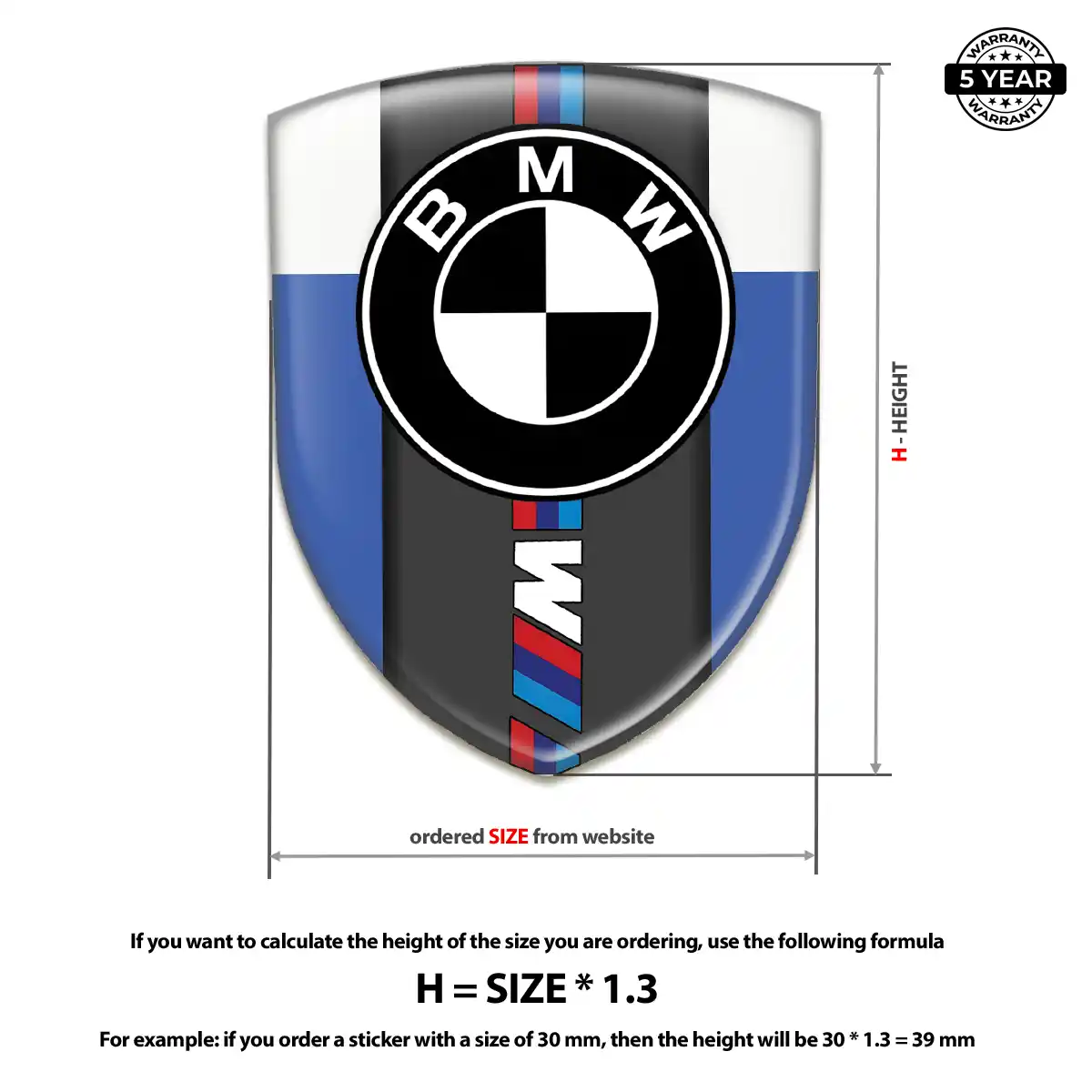 BMW Resin Badge Sticker Exclusive Series
