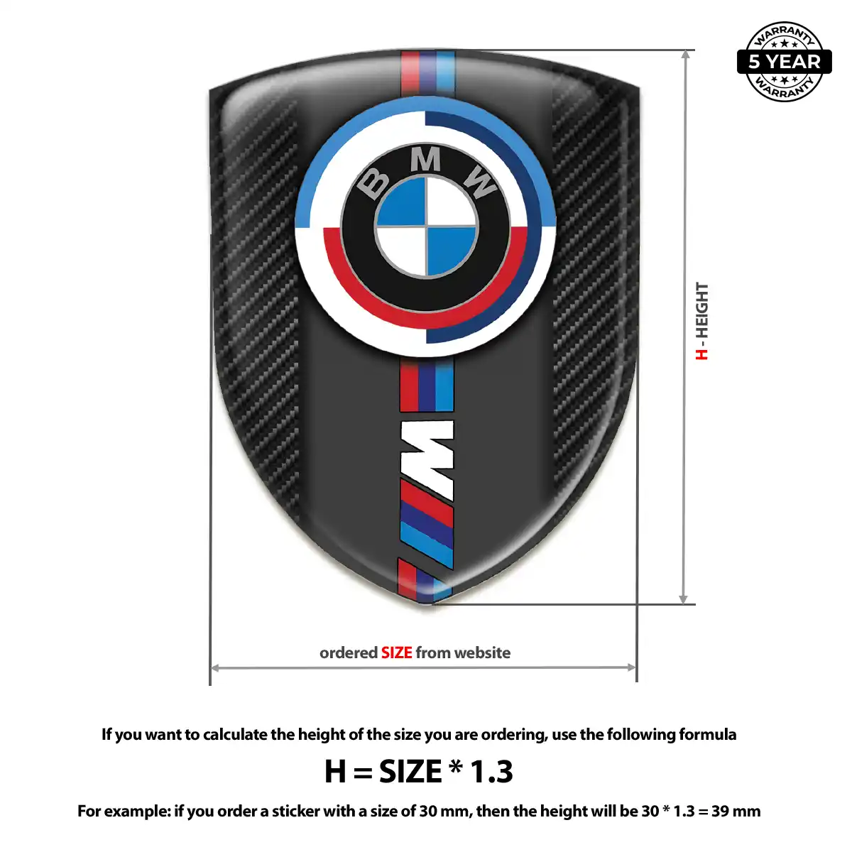 BMW Resin Badge Sticker Sleek Style