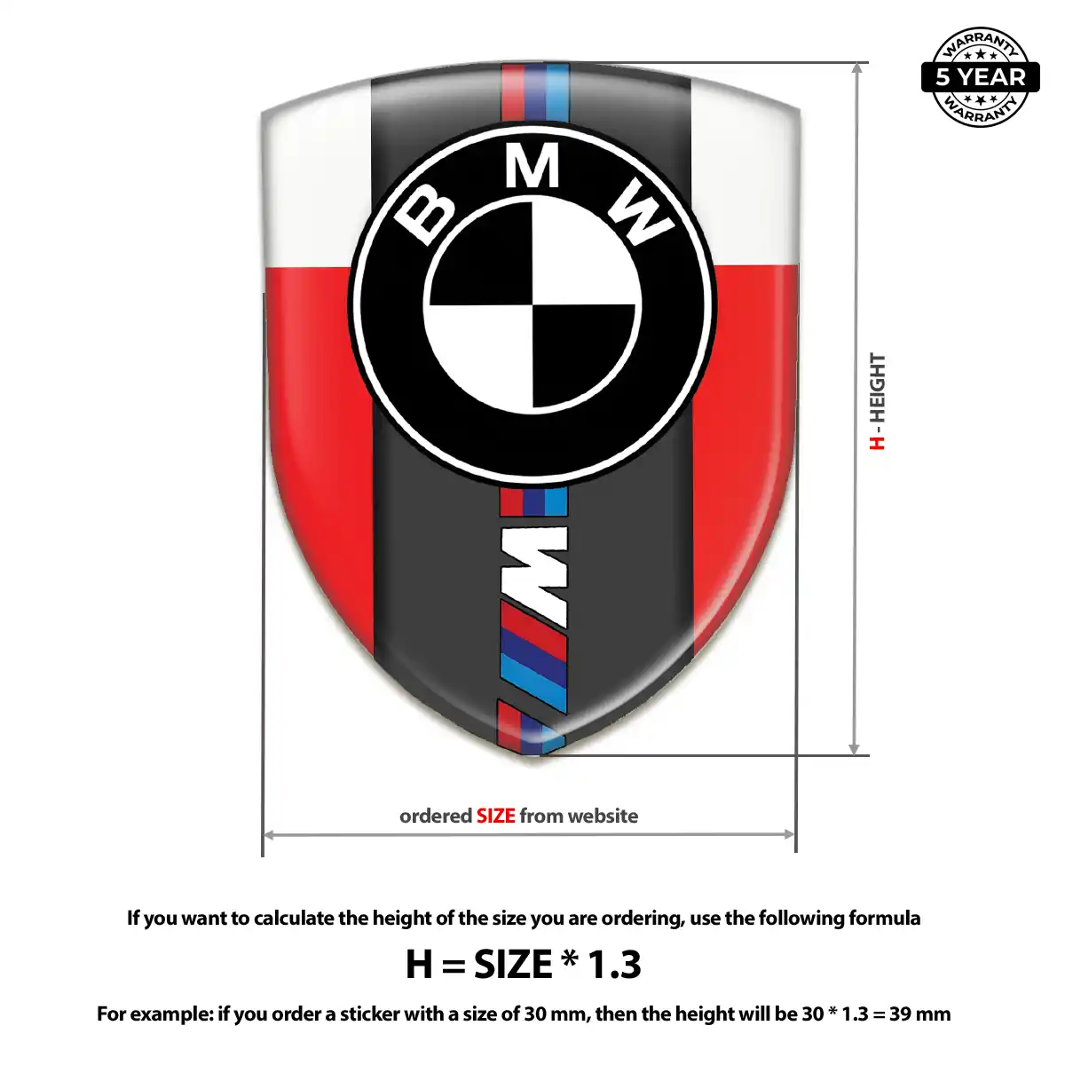 BMW Resin Badge Sticker Superior Craft