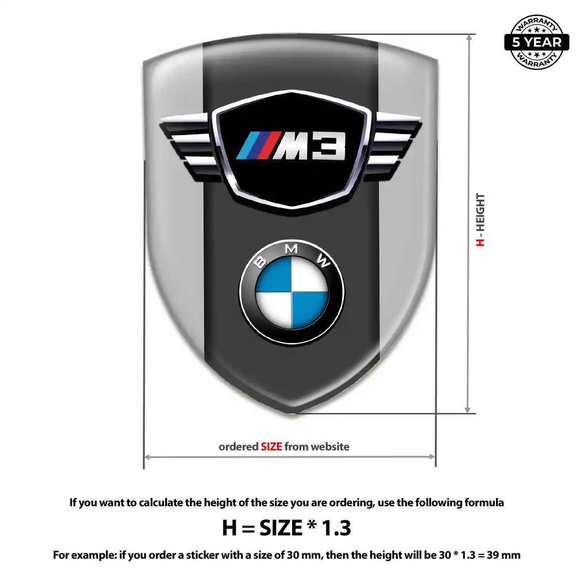 BMW Resin Domed Sticker Deluxe Edition