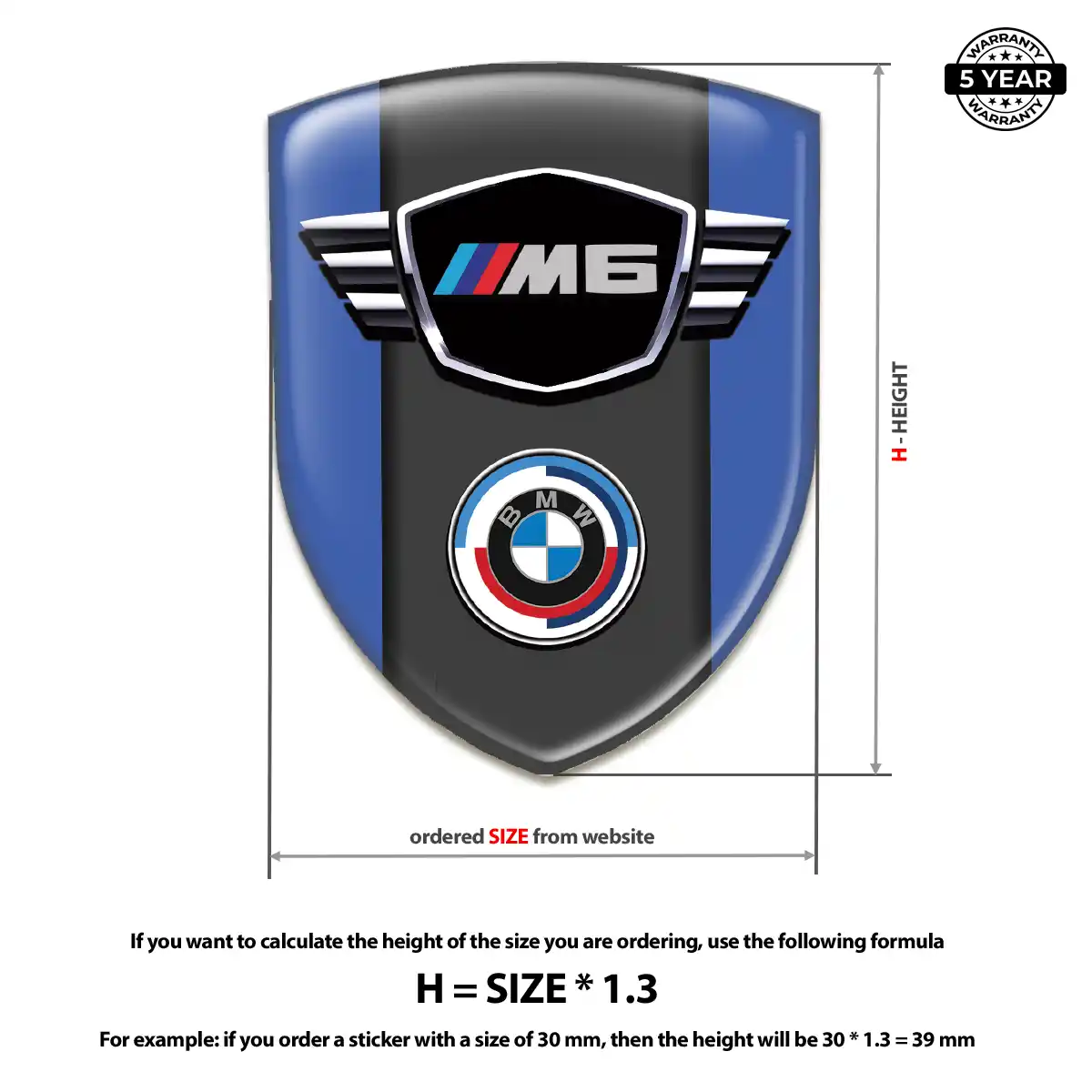 BMW Resin Domed Sticker Exclusive Series