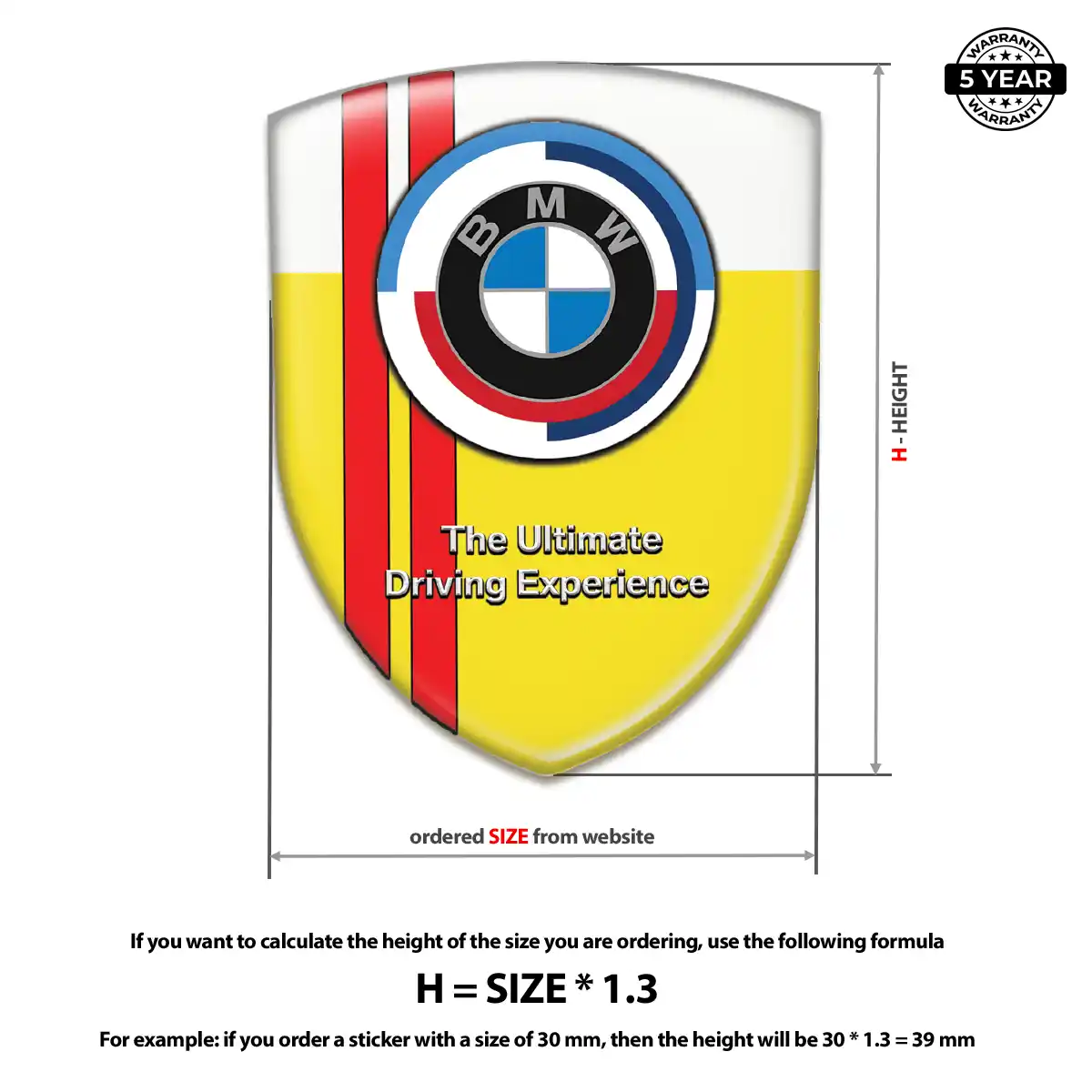 BMW Resin Emblem Sticker Elite Finish