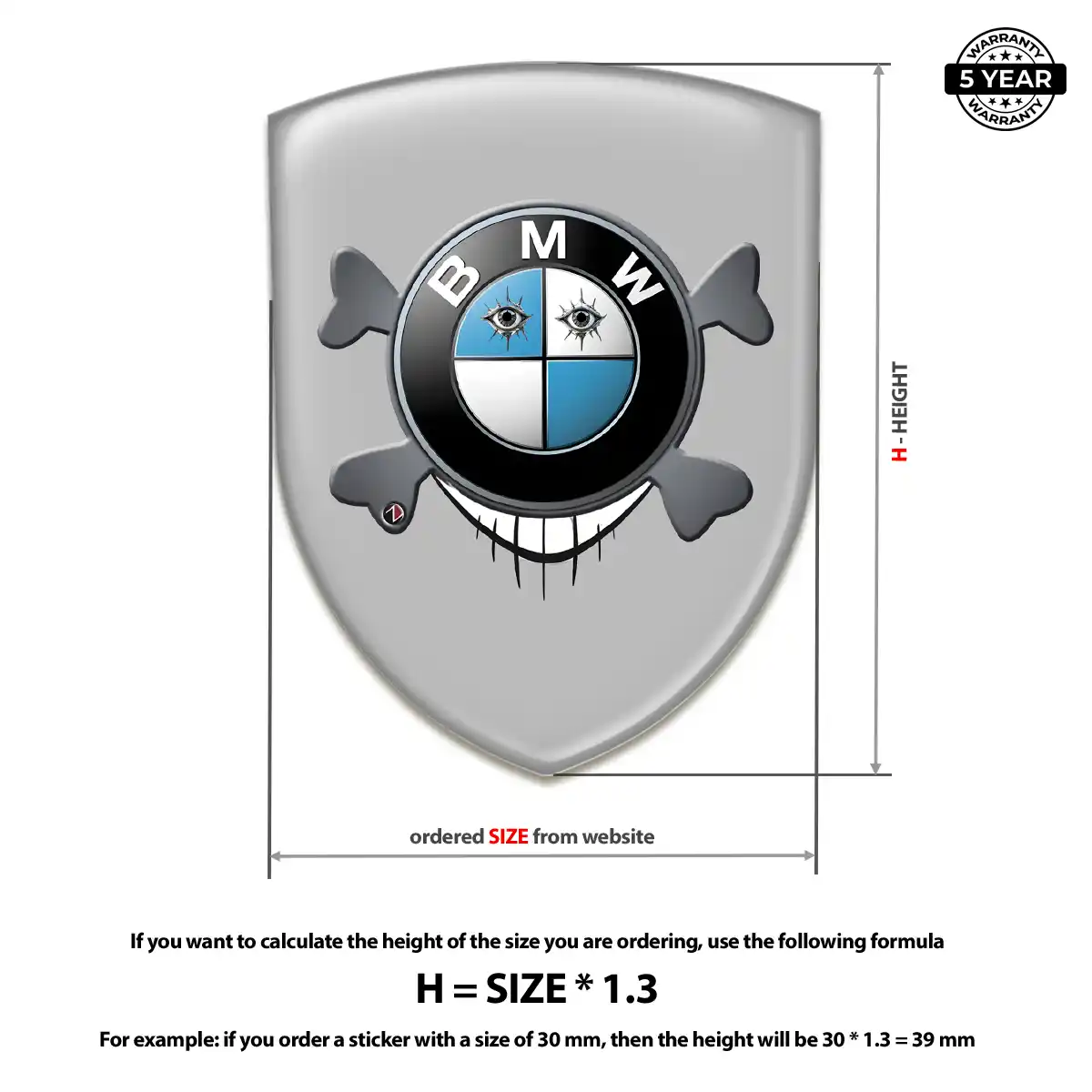 BMW Resin Emblem Sticker Signature Grade
