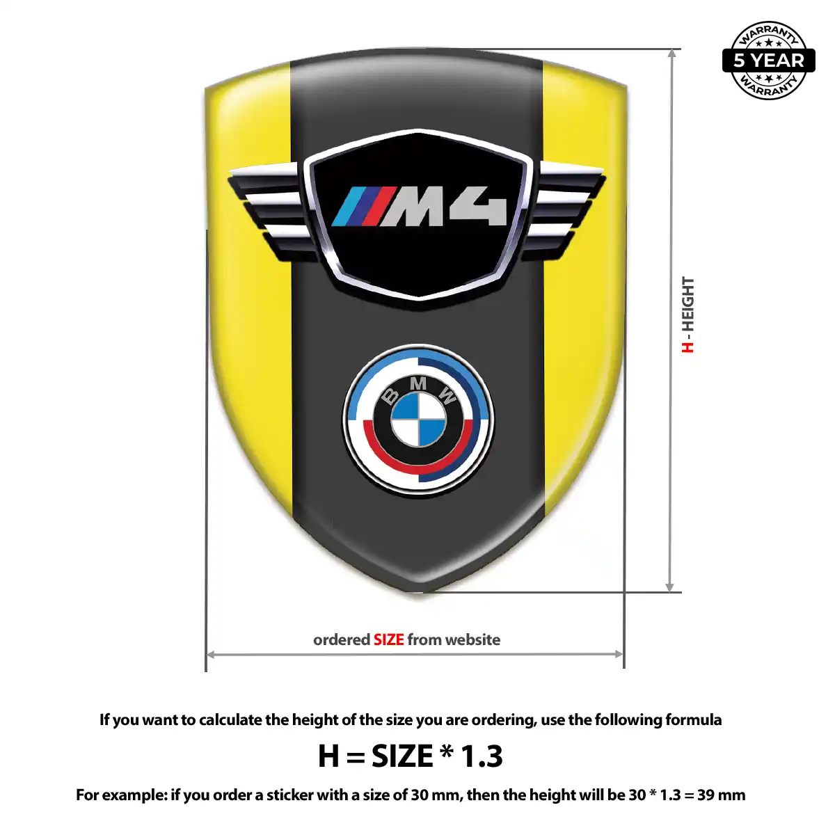 BMW Resin Emblem Sticker Sleek Style