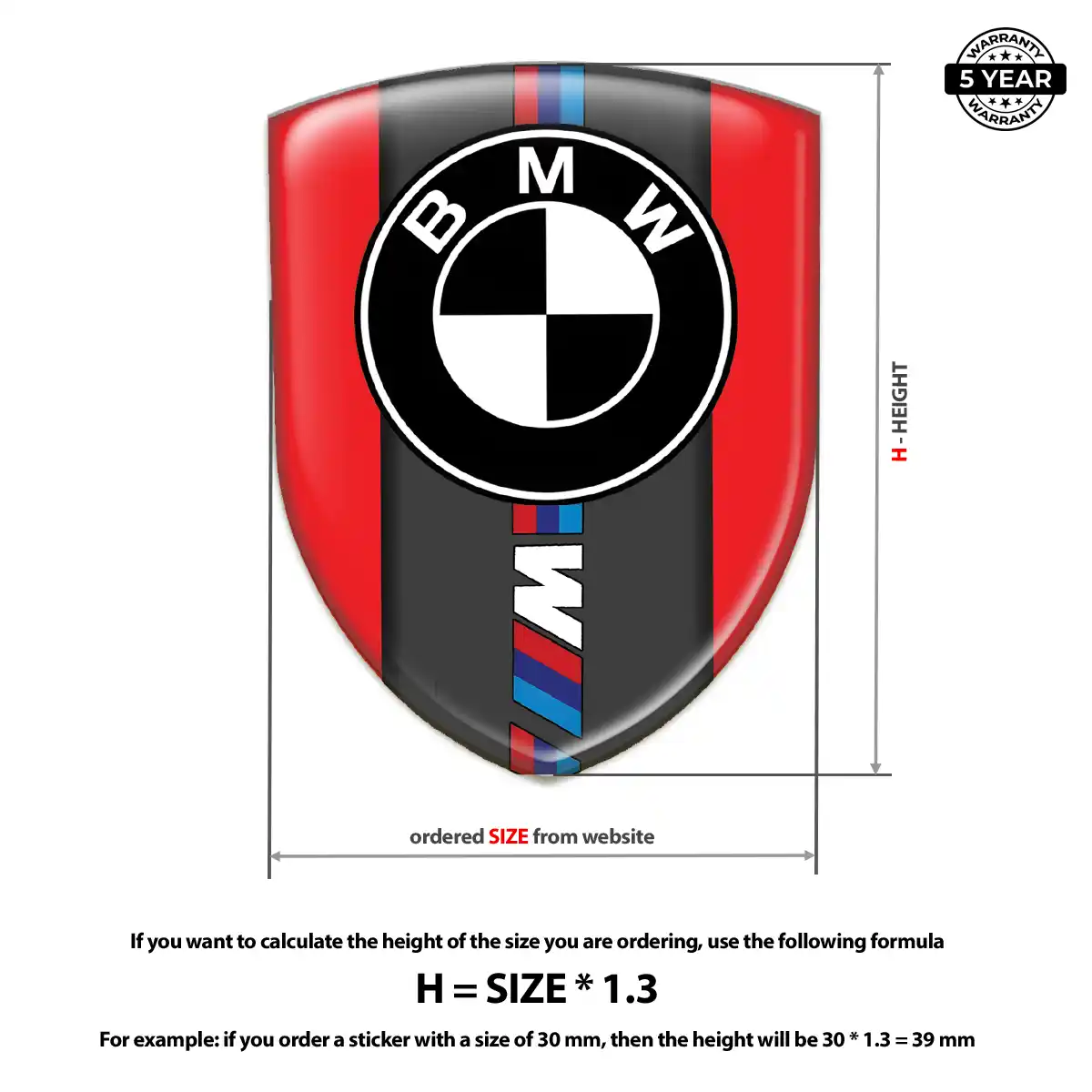 BMW Resin Emblem Sticker Superior Craft