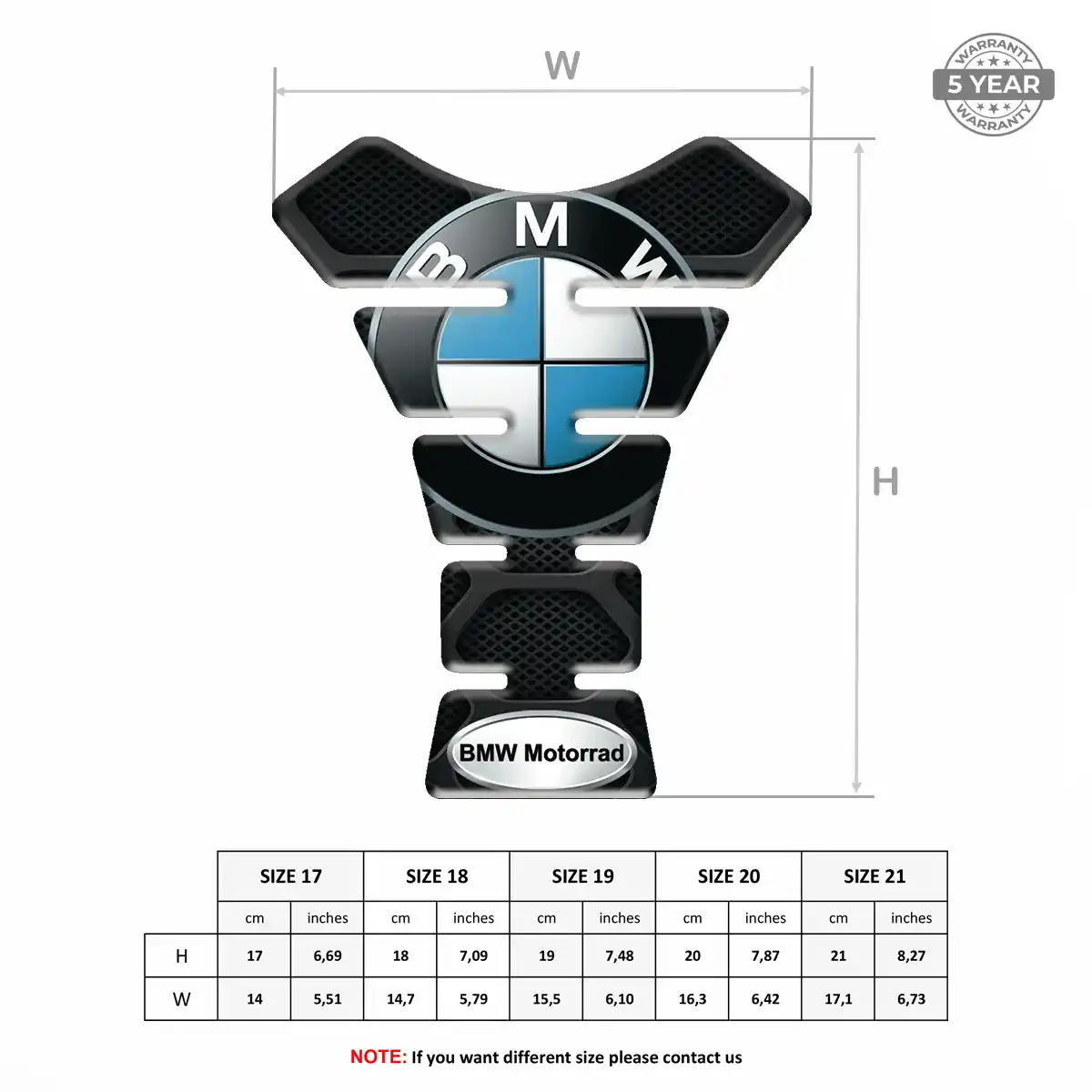 BMW Resin Tank Pad Prestige Line