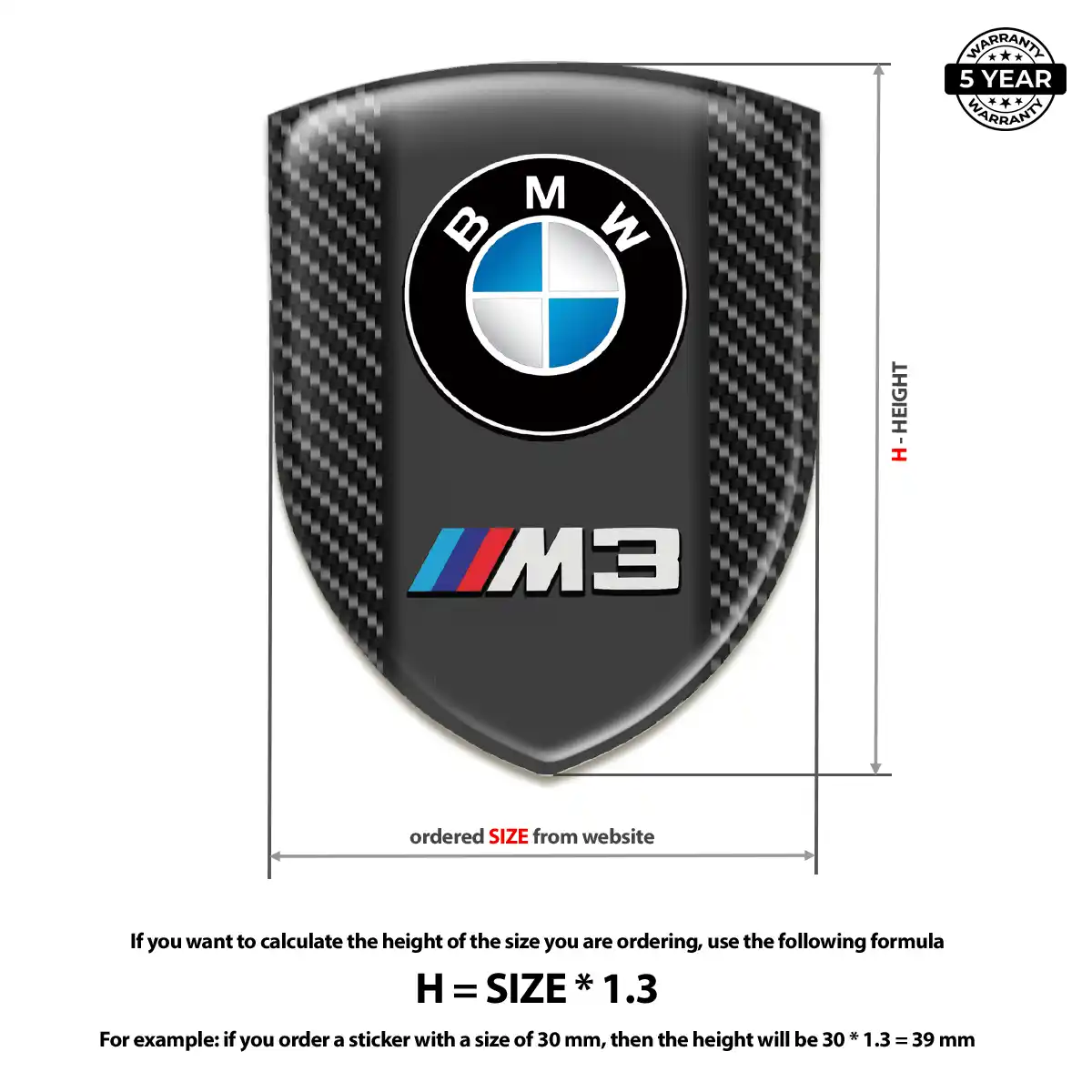 BMW Self Adhesive Emblem Sticker Exclusive Series