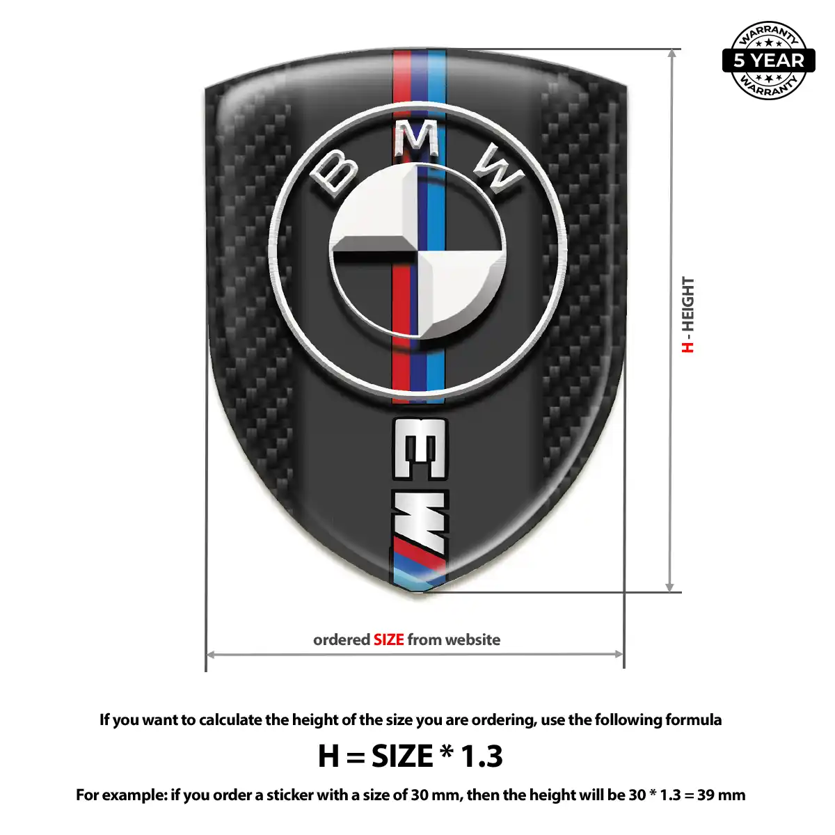 BMW Self Adhesive Emblem Sticker Prestige Line