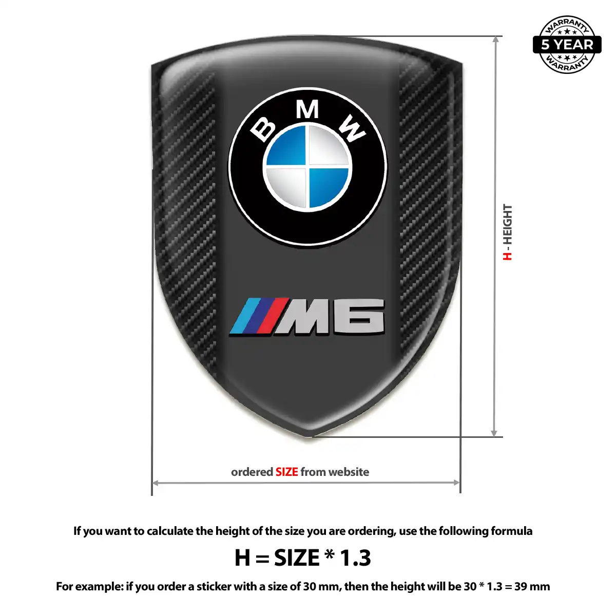 BMW Self Adhesive Emblem Sticker Prime Quality