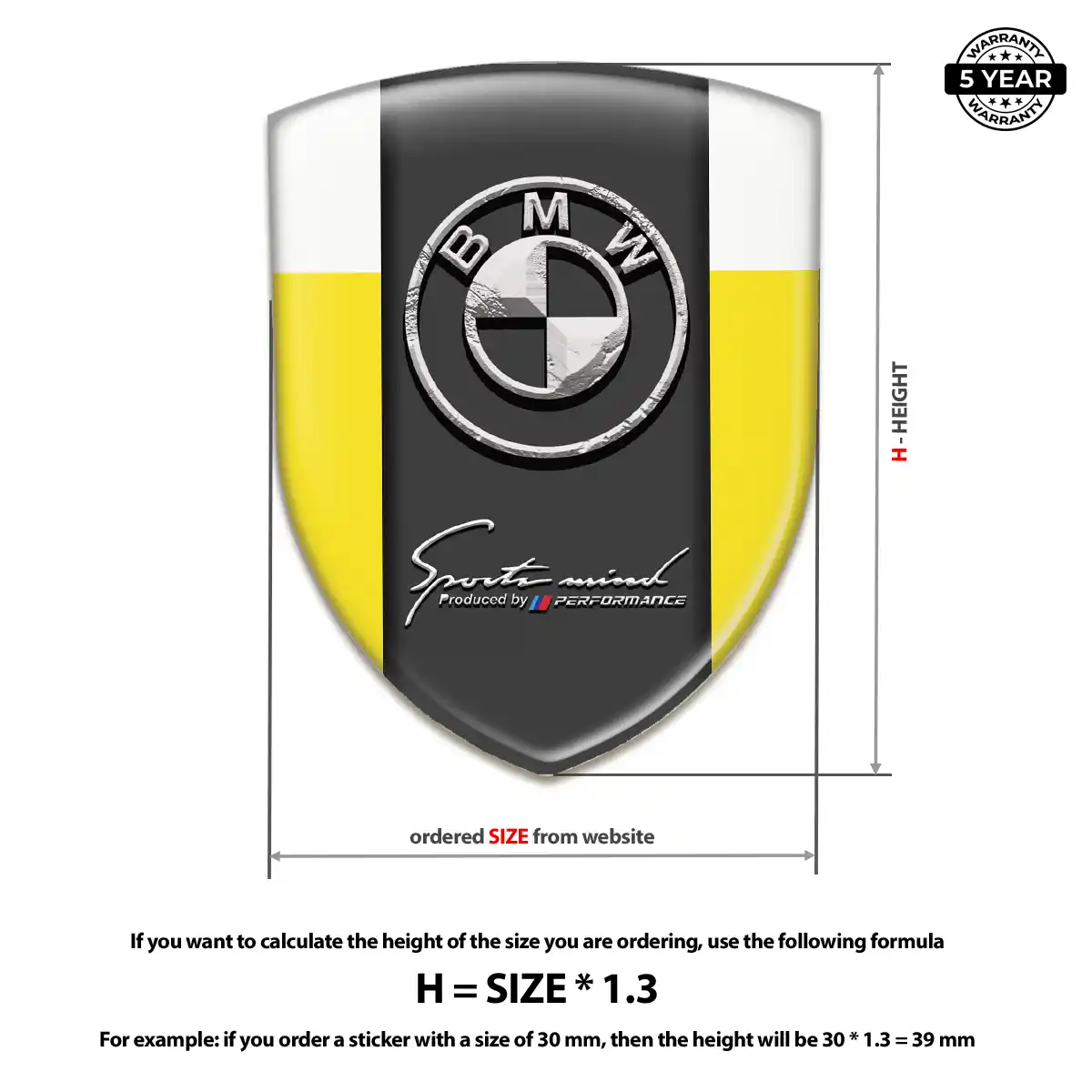 BMW Self Adhesive Emblem Sticker Refined Design