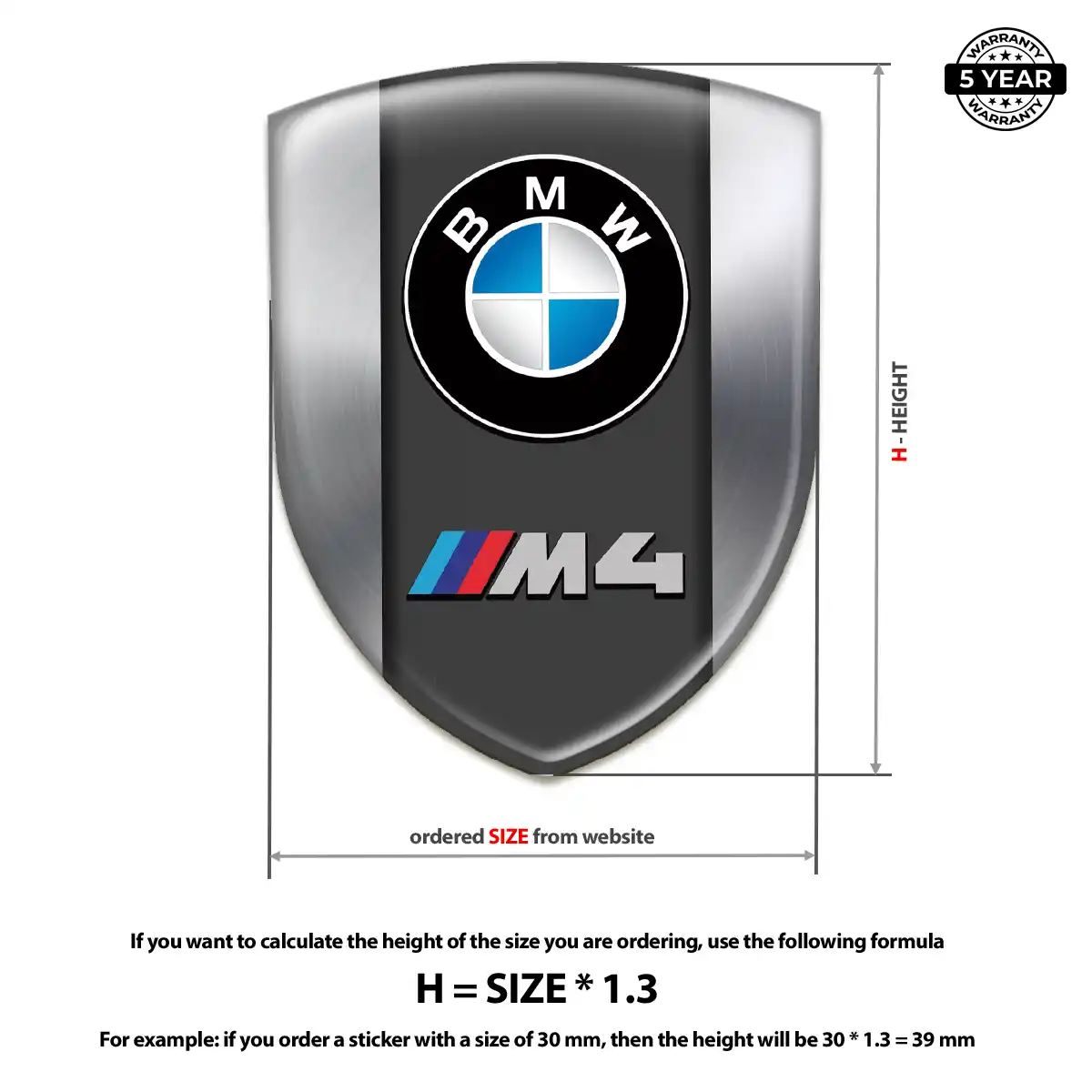 BMW Self Adhesive Emblem Sticker Signature Grade