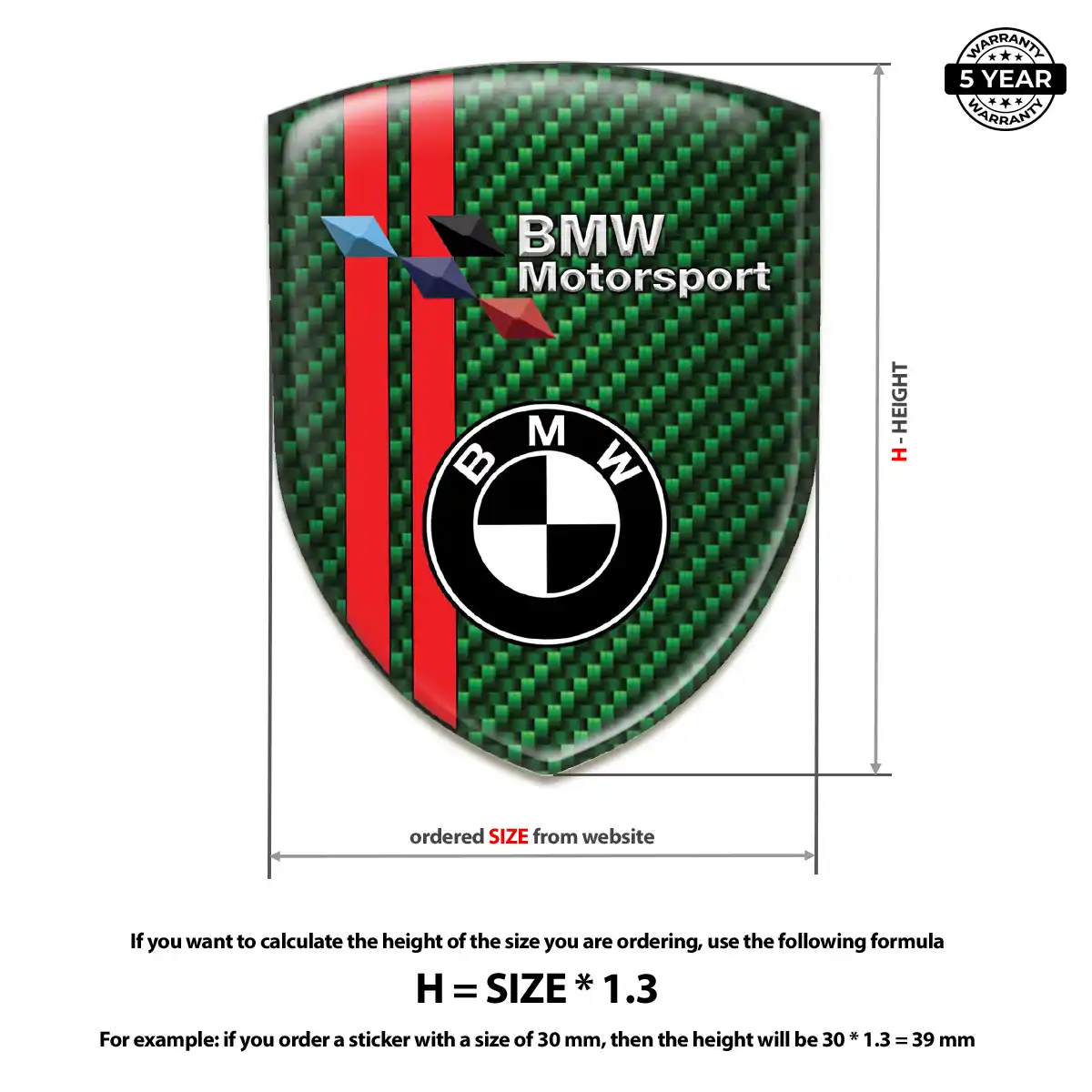 BMW Self Adhesive Emblem Sticker Sleek Style