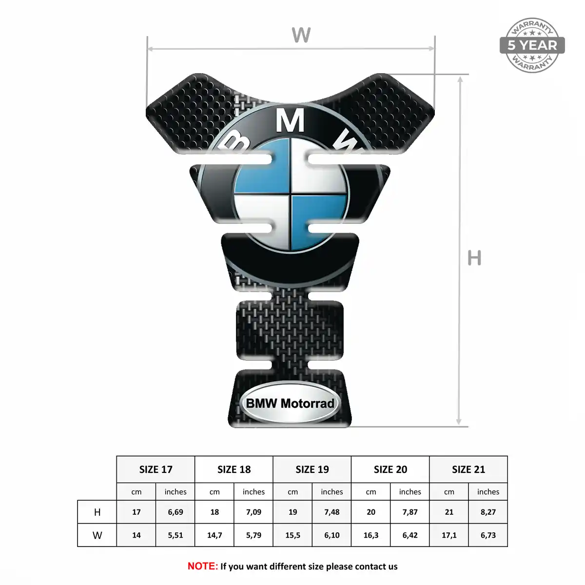 BMW Self Adhesive Tank Pad Prestige Line