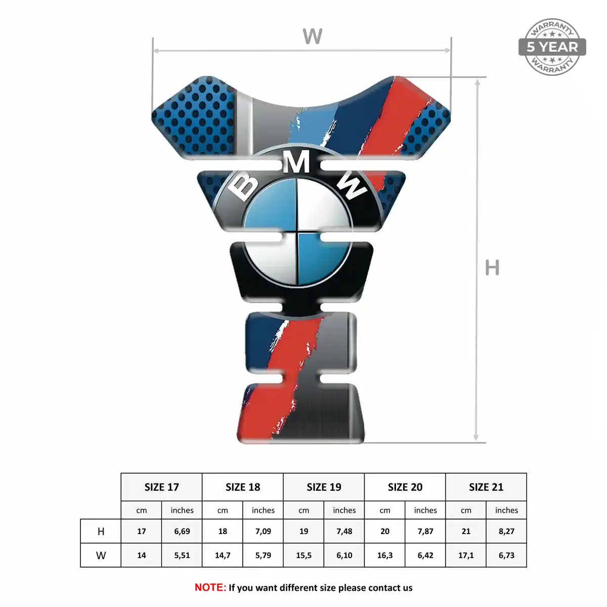 BMW Self Adhesive Tank Pad Signature Grade