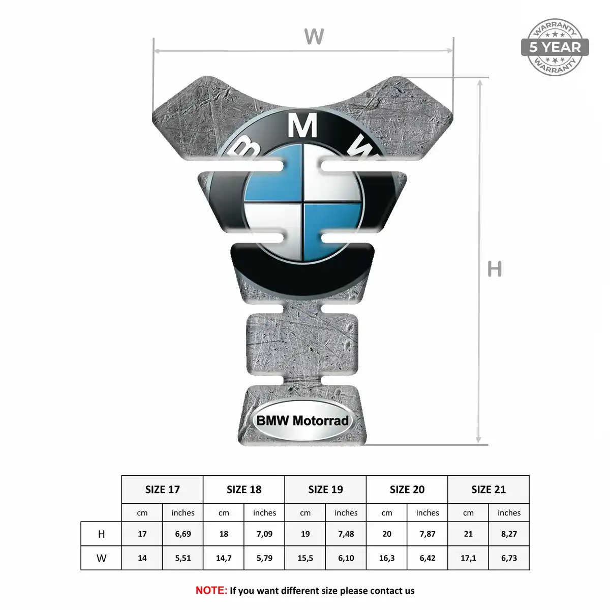 BMW Self Adhesive Tank Pad Superior Craft