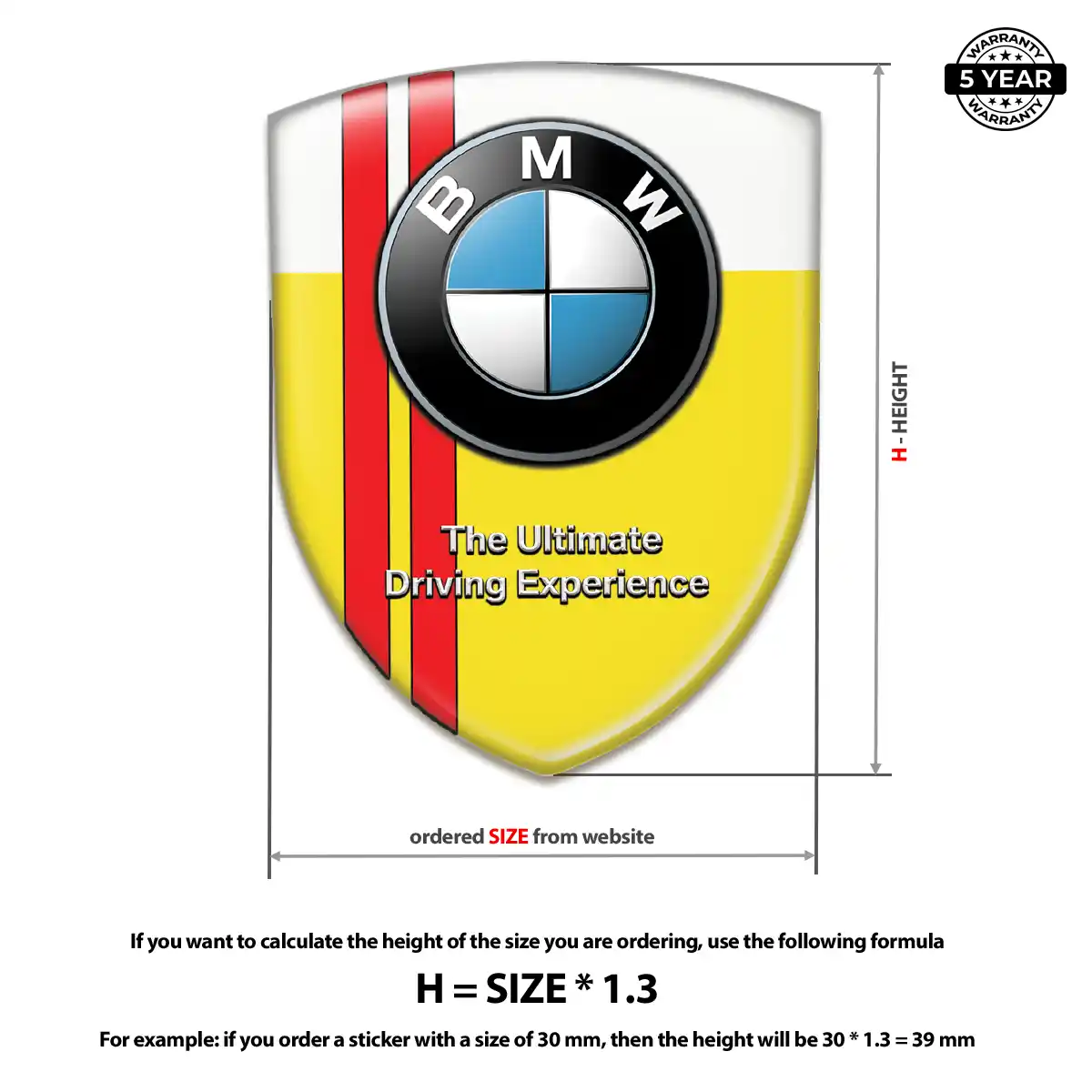 BMW Silicone Badge Elite Finish