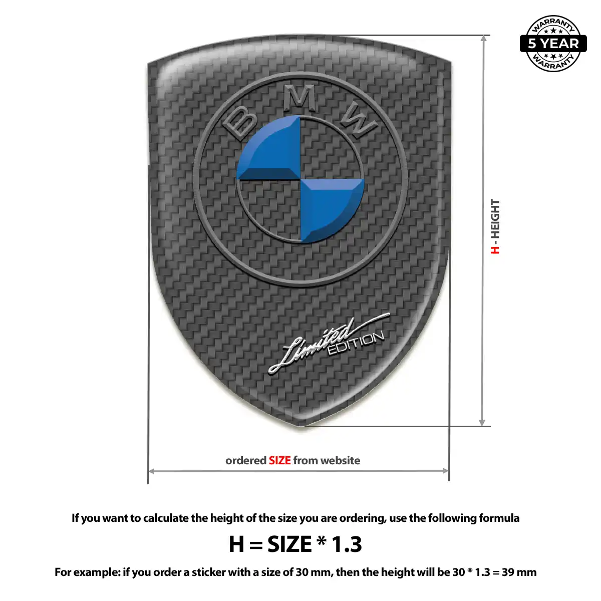 BMW Silicone Emblem Elite Finish