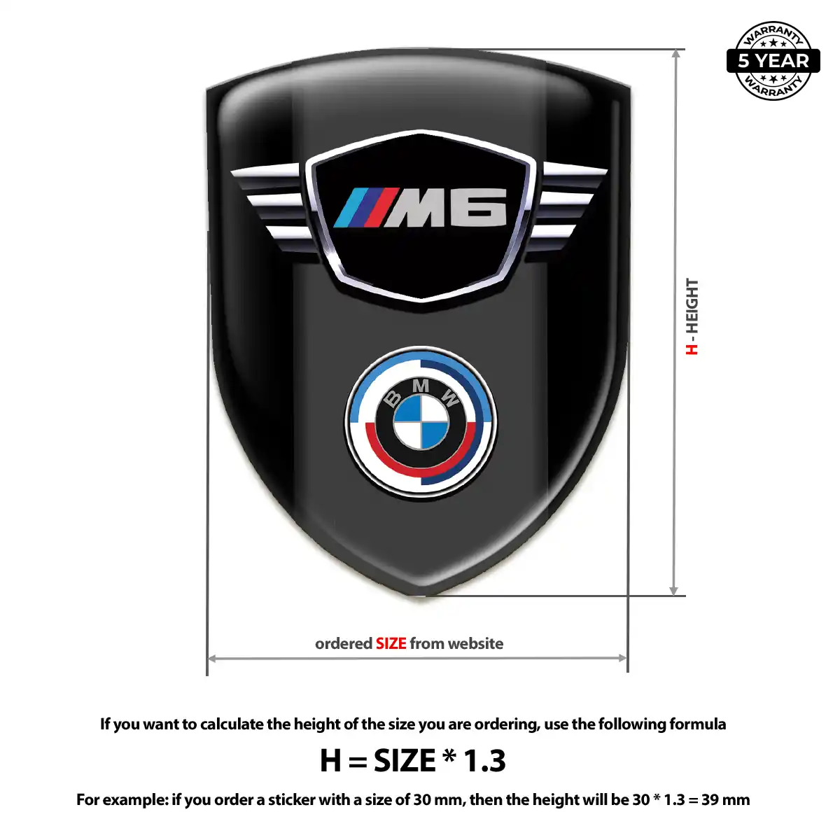 BMW Silicone Sticker Elite Finish