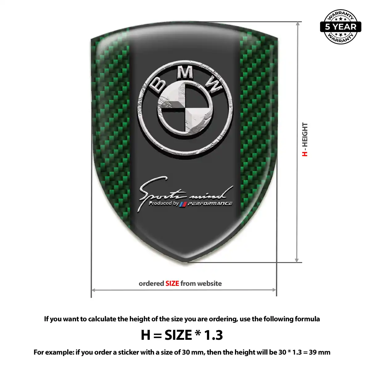 BMW Silicone Sticker Sleek Style