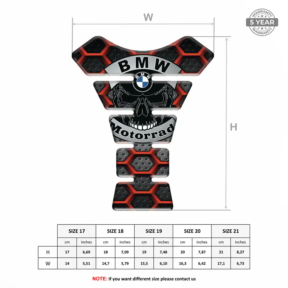 BMW Tank Fuse Guard Motorbike Elite Finish