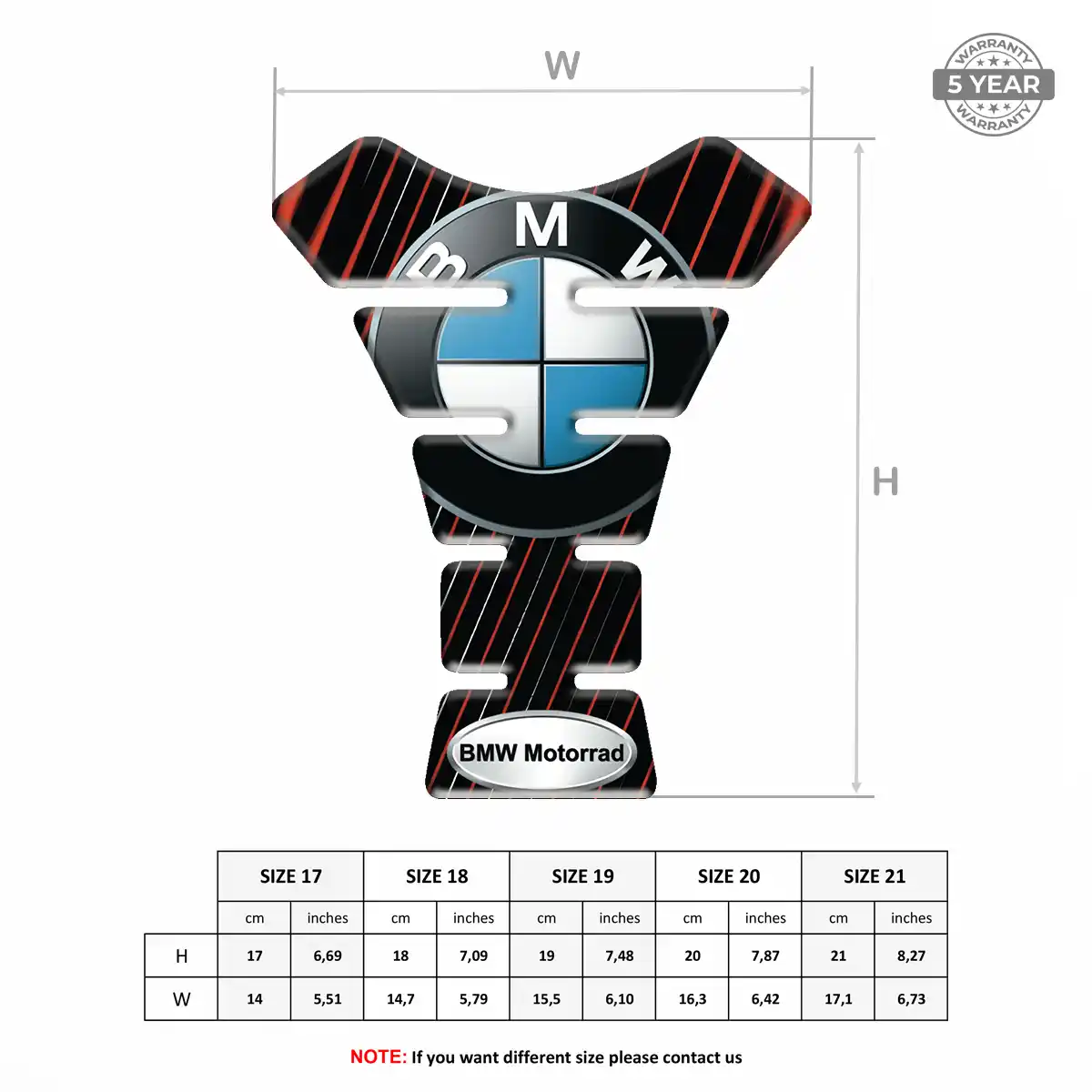 BMW Tank Fuse Guard Motorbike Prestige Line