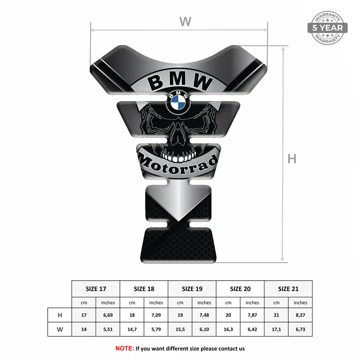 BMW Tank Fuse Guard Motorcycle Prestige Line