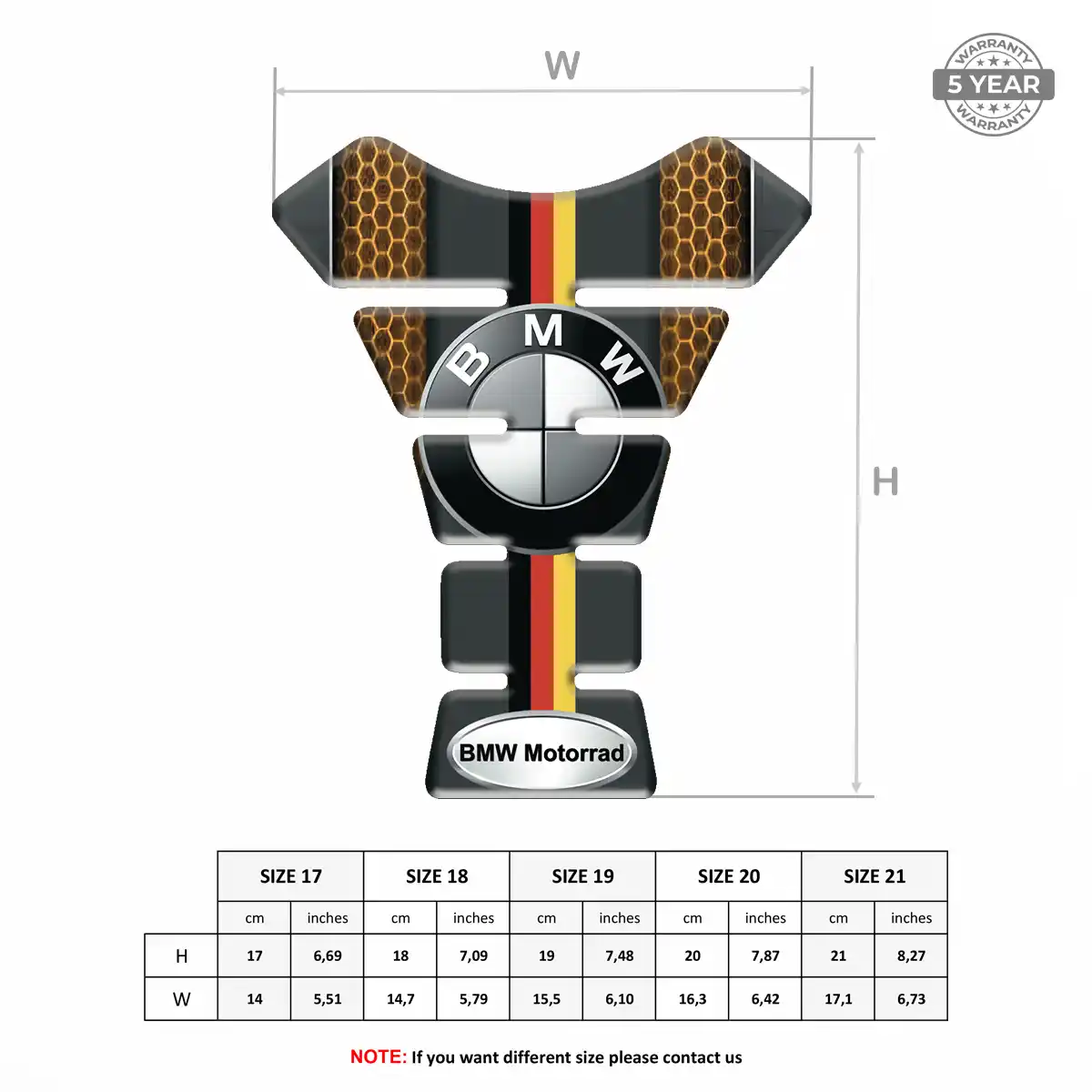 BMW Tank Fuse Guard Motorcycle Signature Grade