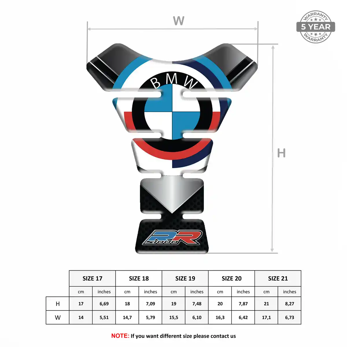 BMW Tank Fuse Pad Motorbike Elite Finish