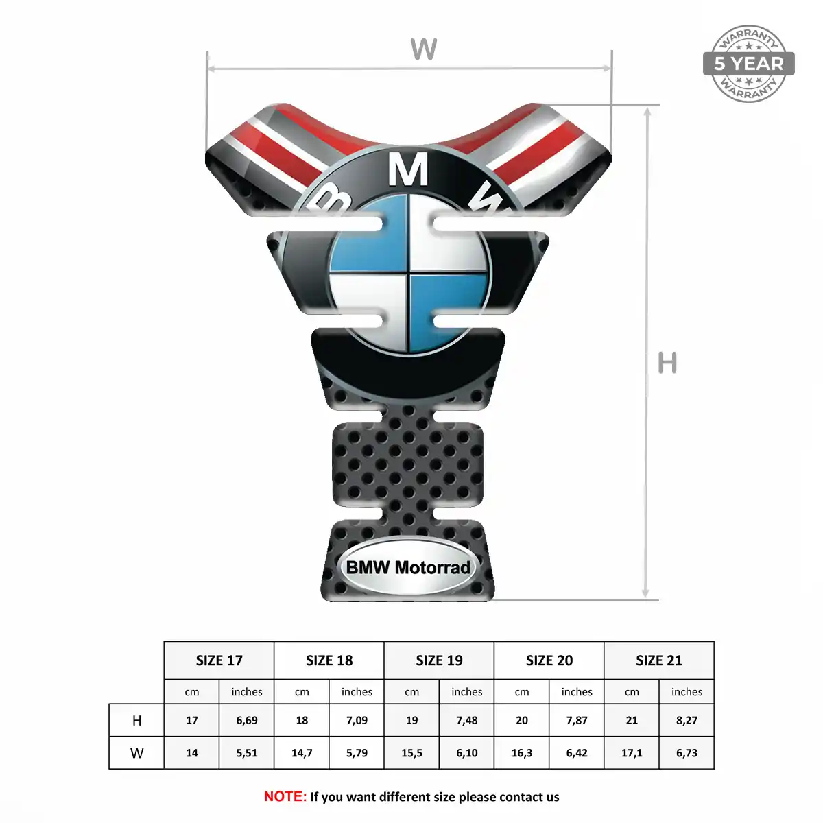 BMW Tank Fuse Pad Motorbike Refined Design