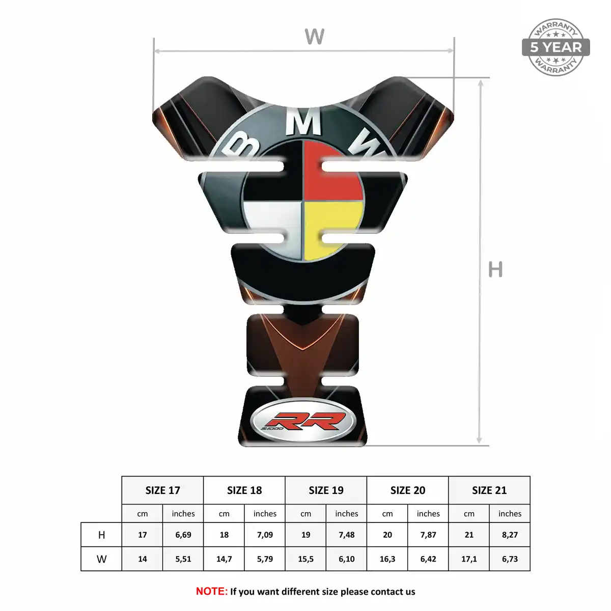 BMW Tank Fuse Pad Motorbike Sleek Style
