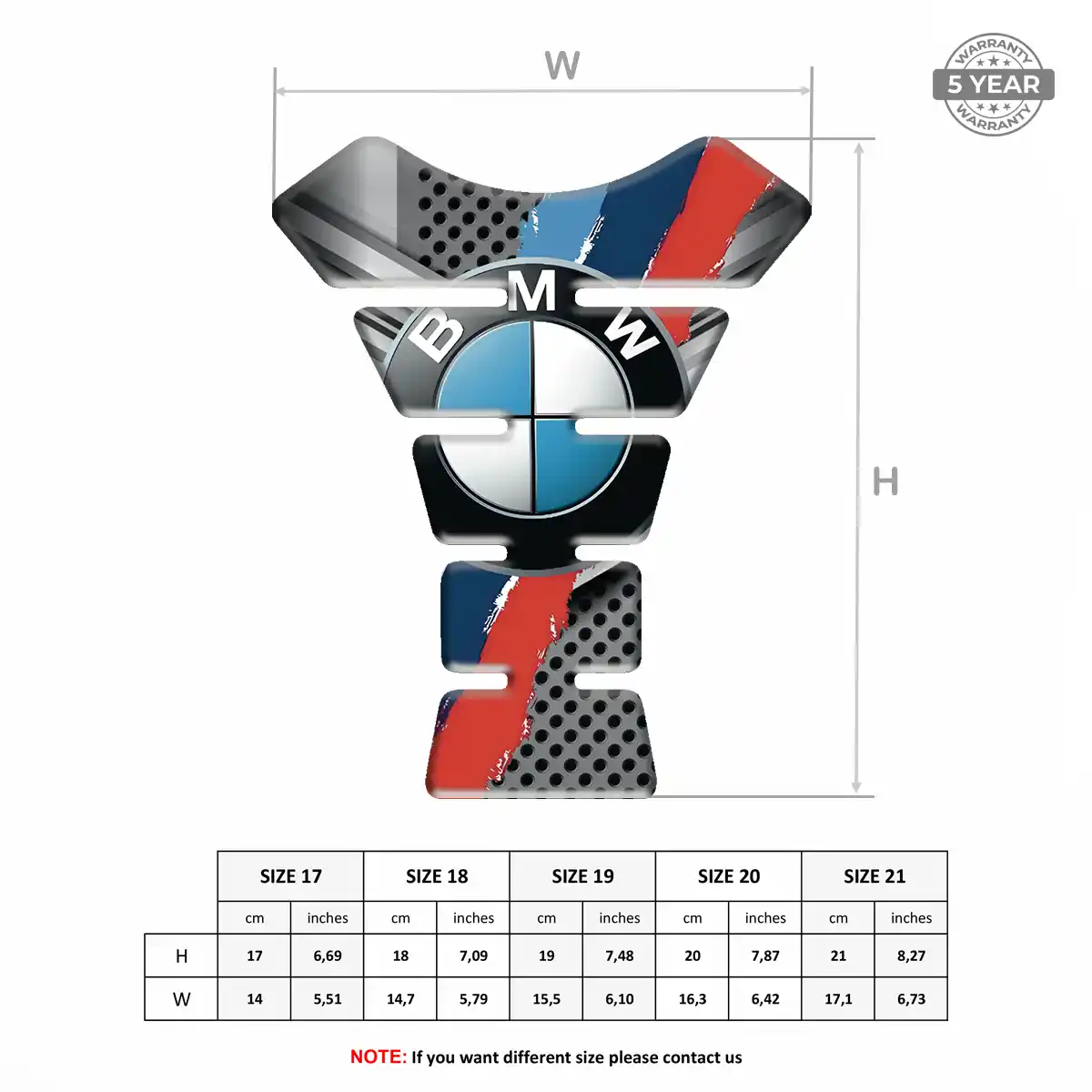BMW Tank Fuse Pad Motorcycle Prestige Line