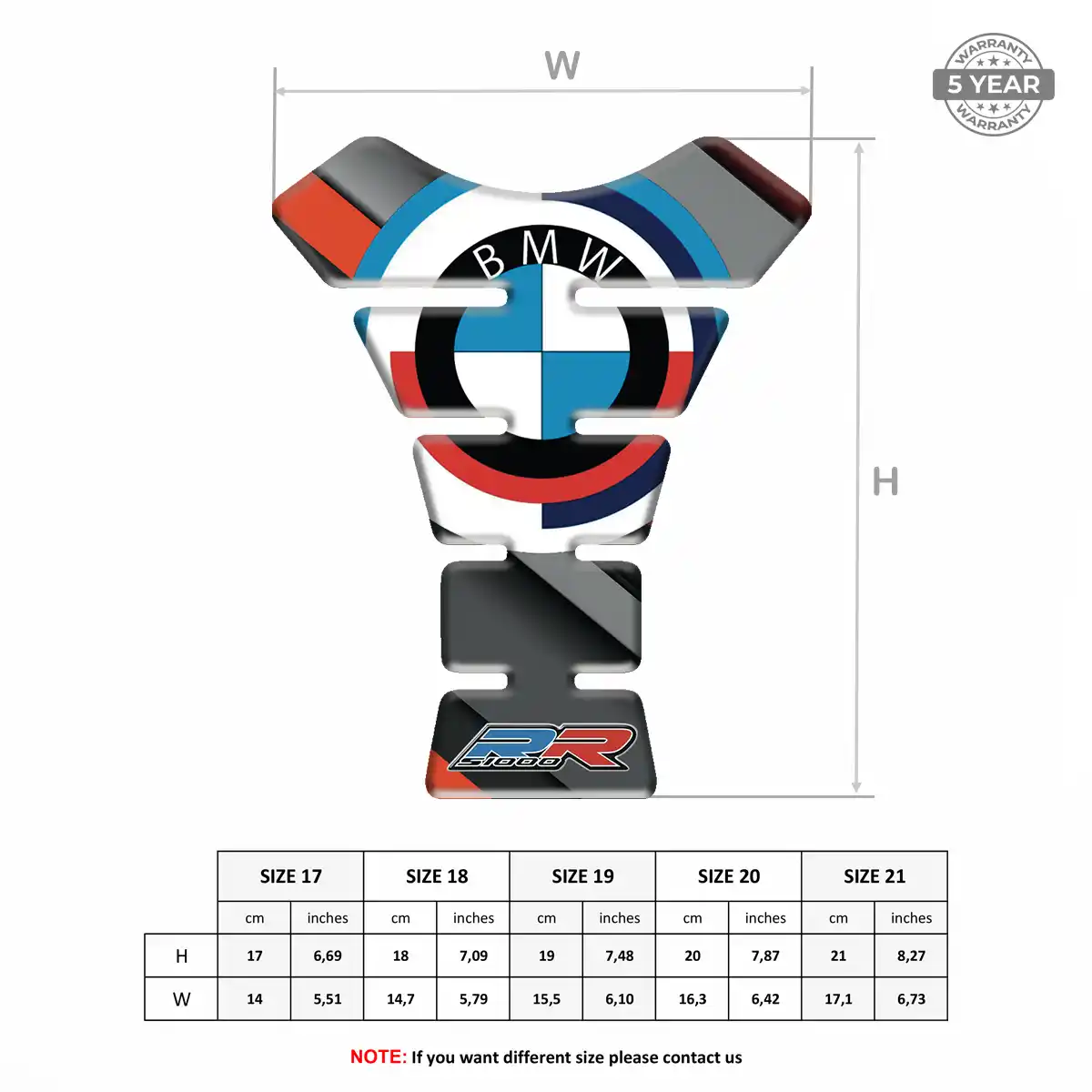 BMW Tank Fuse Pad Motorcycle Sleek Style