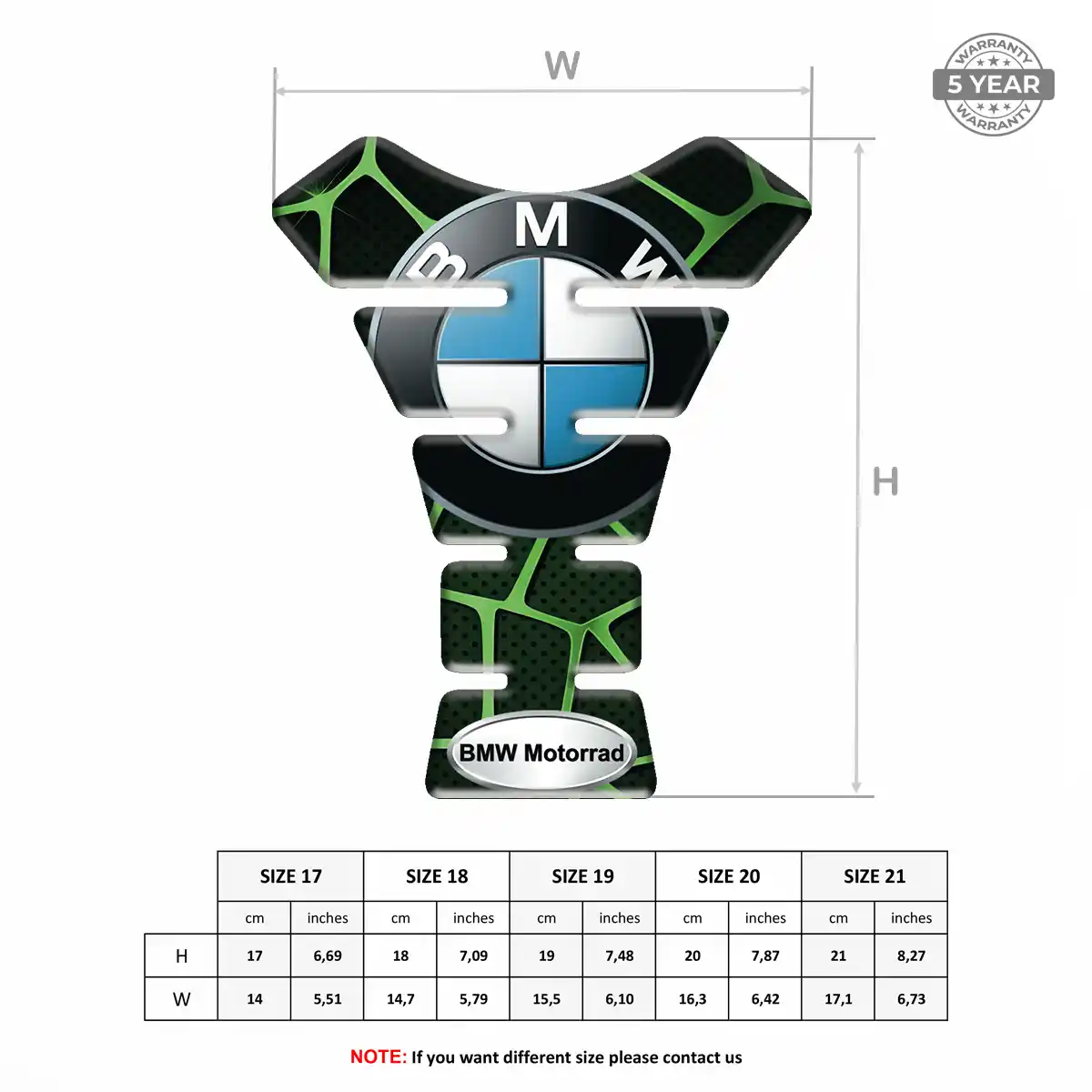 BMW Tank Fuse Pads Motorbike Sleek Style