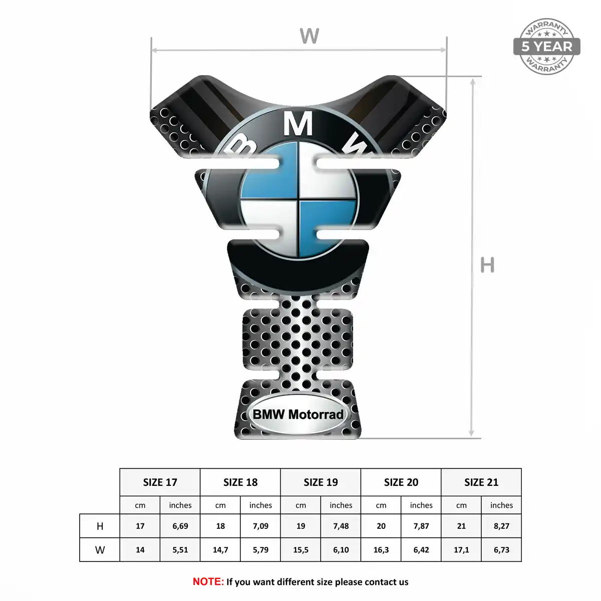 BMW Tank Fuse Pads Motorcycle Elite Edition