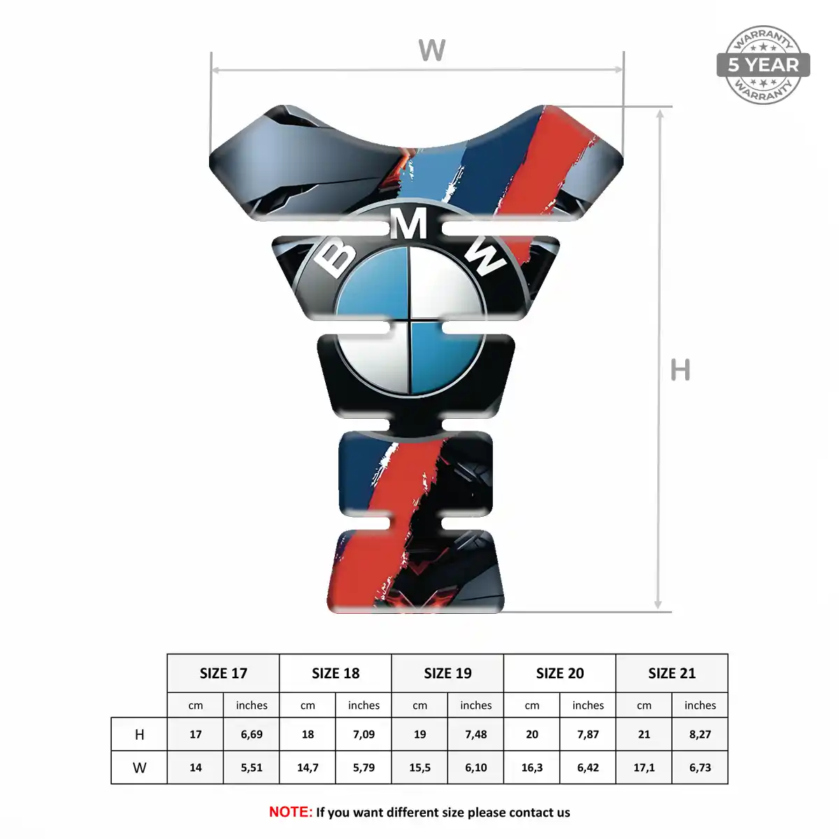 BMW Tank Fuse Pads Motorcycle Elite Finish