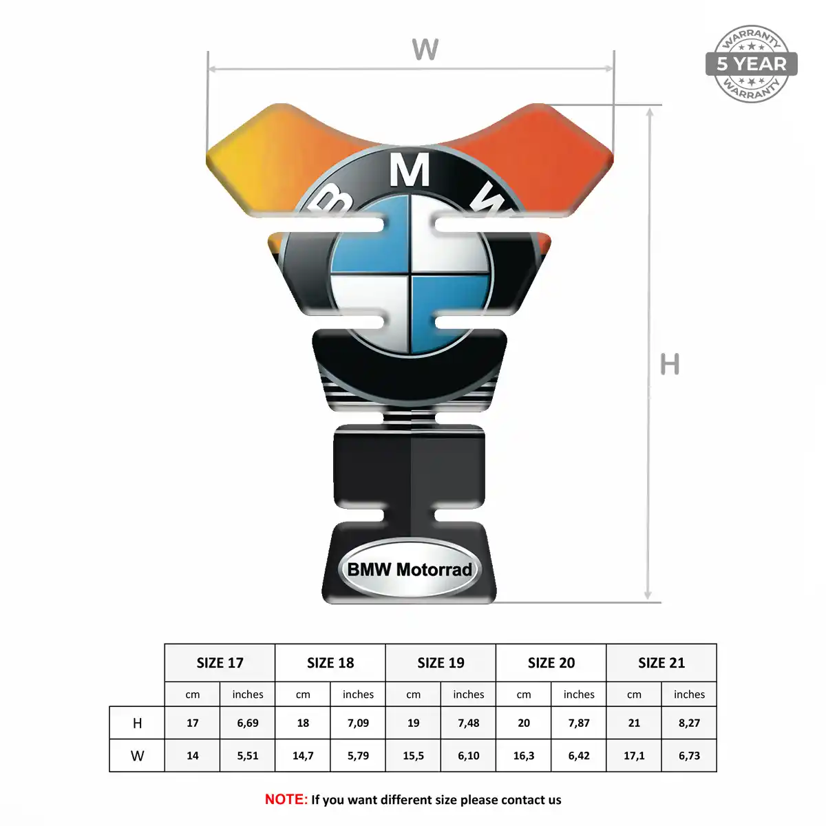 BMW Tank Fuse Protector Motorbike Elite Finish