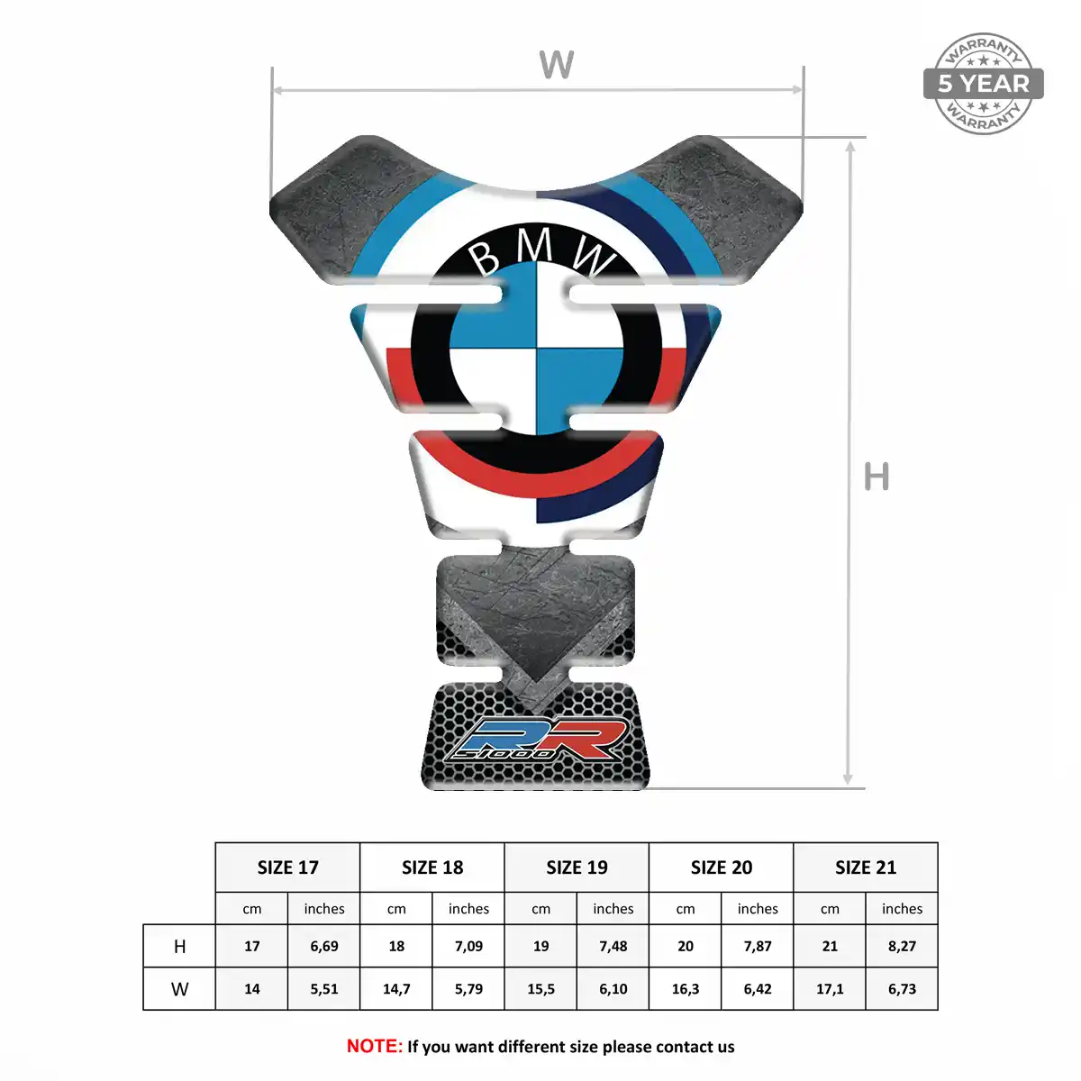 BMW Tank Fuse Protector Motorbike Superior Craft