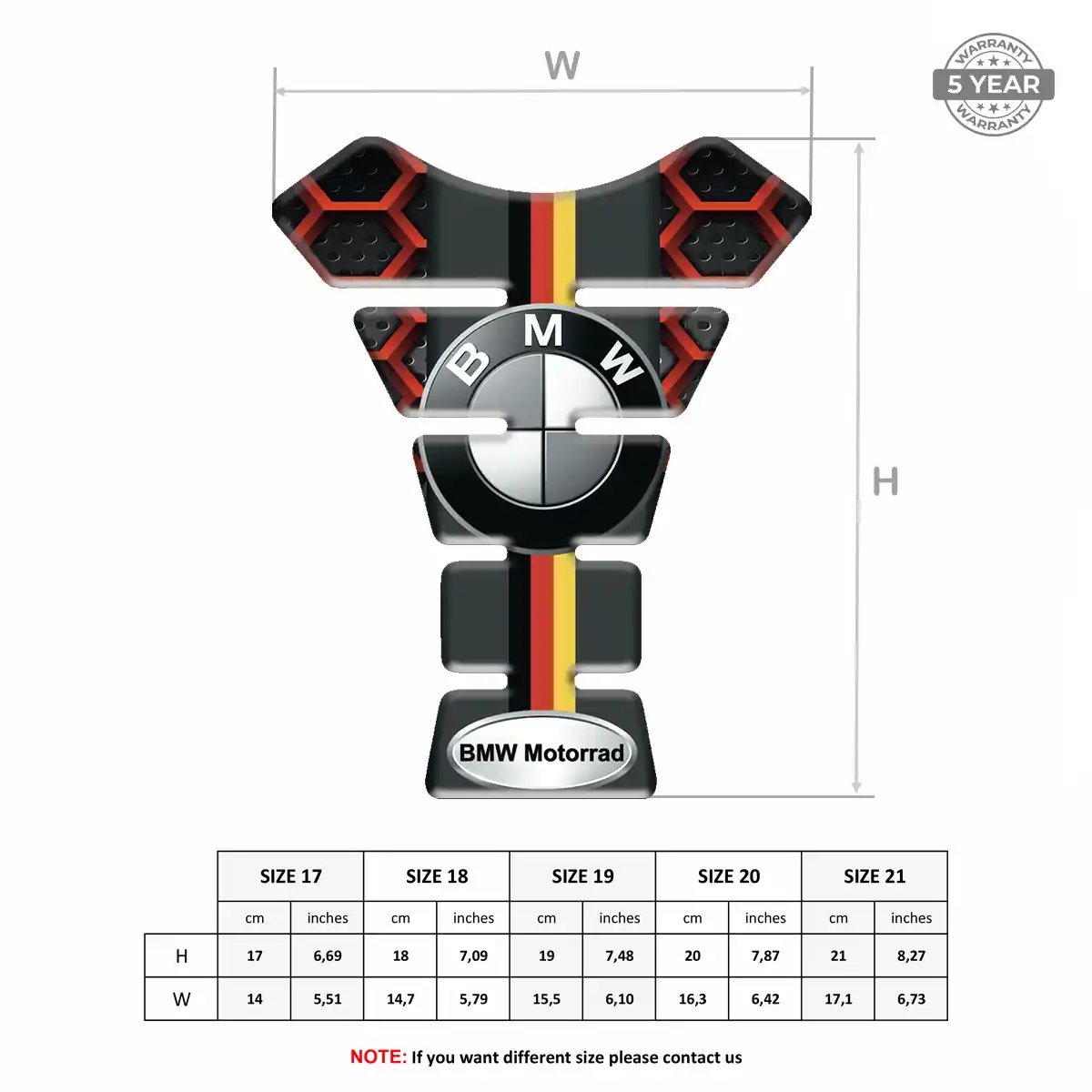 BMW Tank Fuse Protector Motorcycle Superior Craft