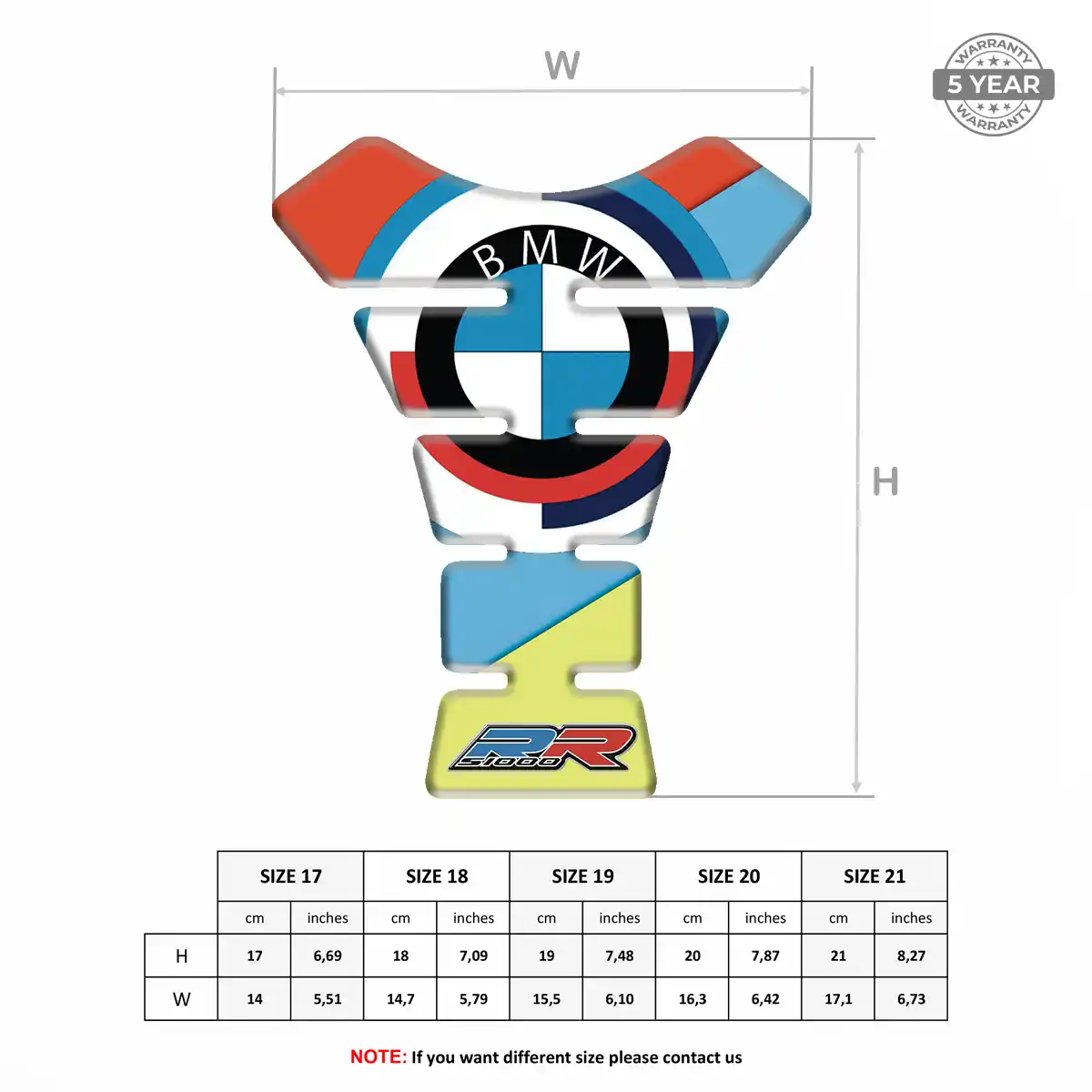 BMW Tank Guard Pad Motorbike Elite Finish