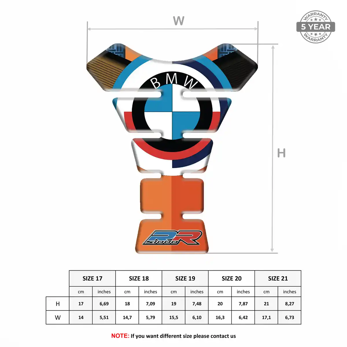 BMW Tank Guard Pad Motorbike Sleek Style