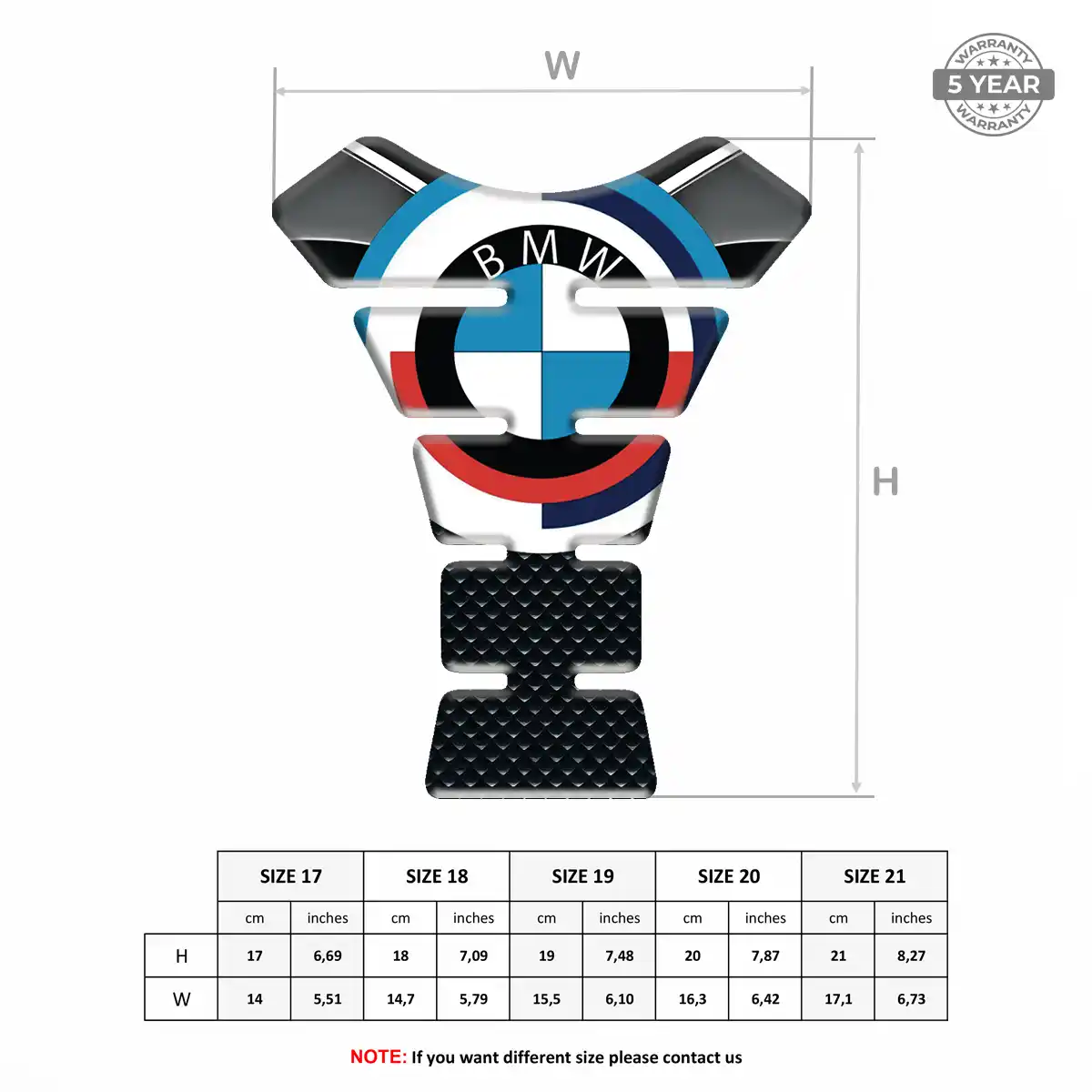 BMW Tank Guard Pad Motorbike Superior Craft