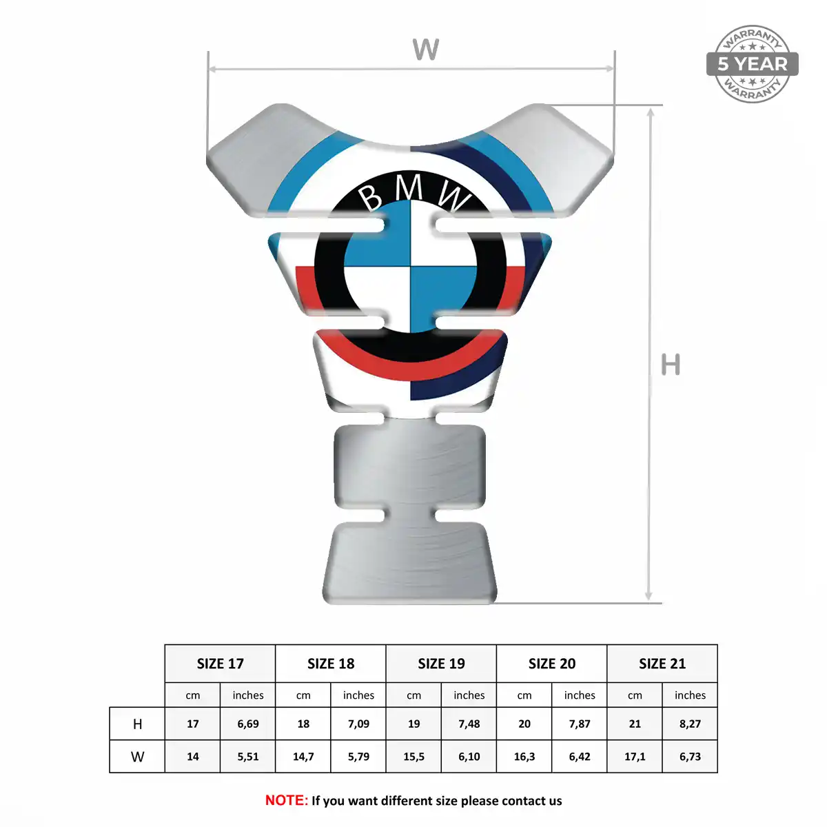 BMW Tank Guard Pad Motorcycle Sleek Style