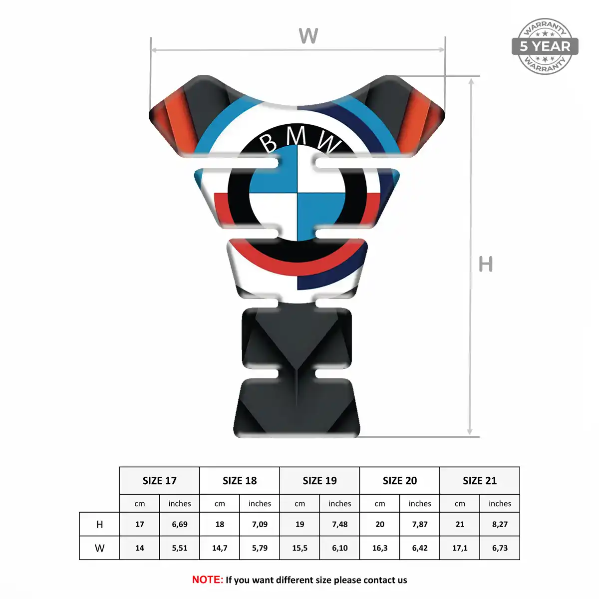 BMW Tank Guard Pads Motorbike Elite Finish