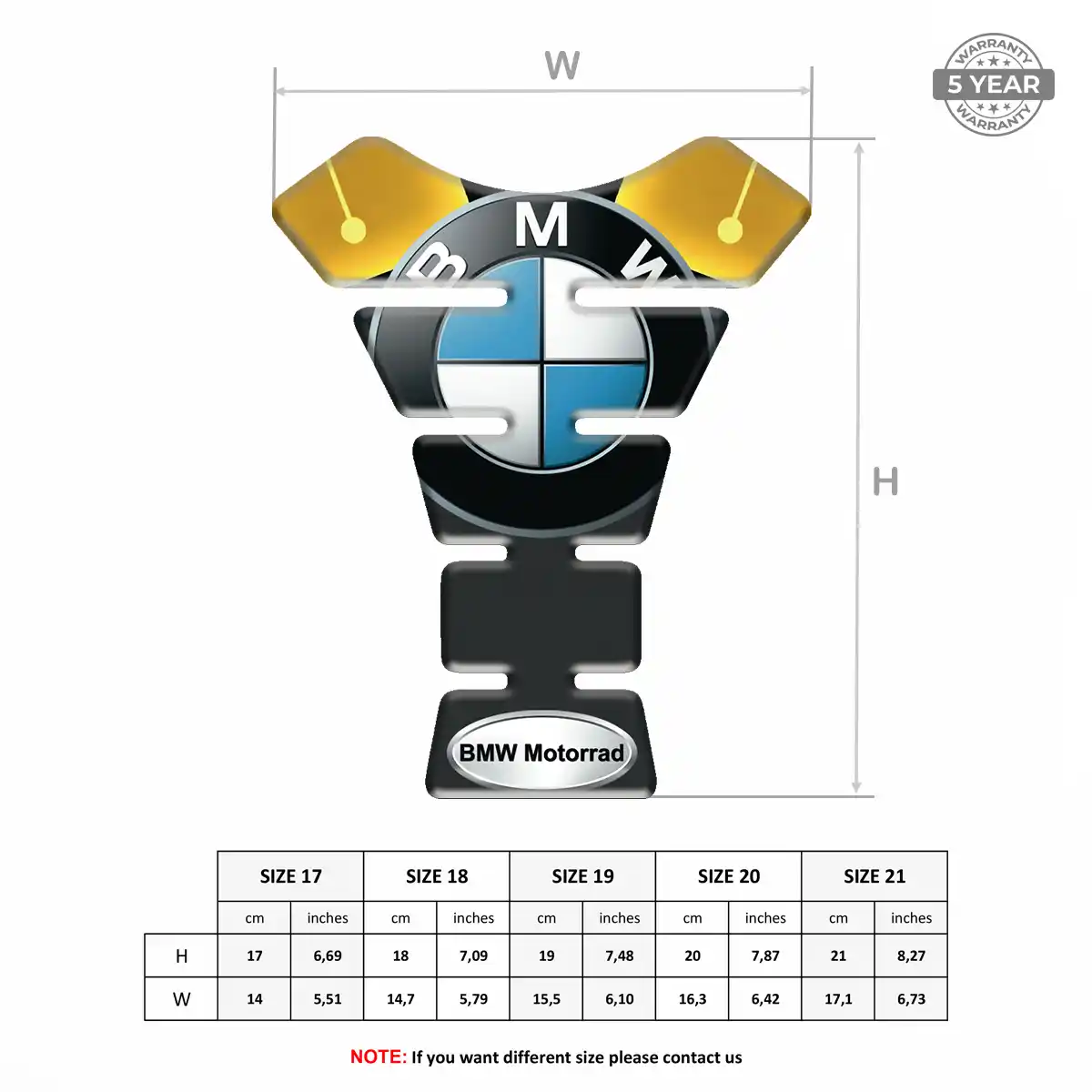 BMW Tank Guard Pads Motorbike Superior Craft