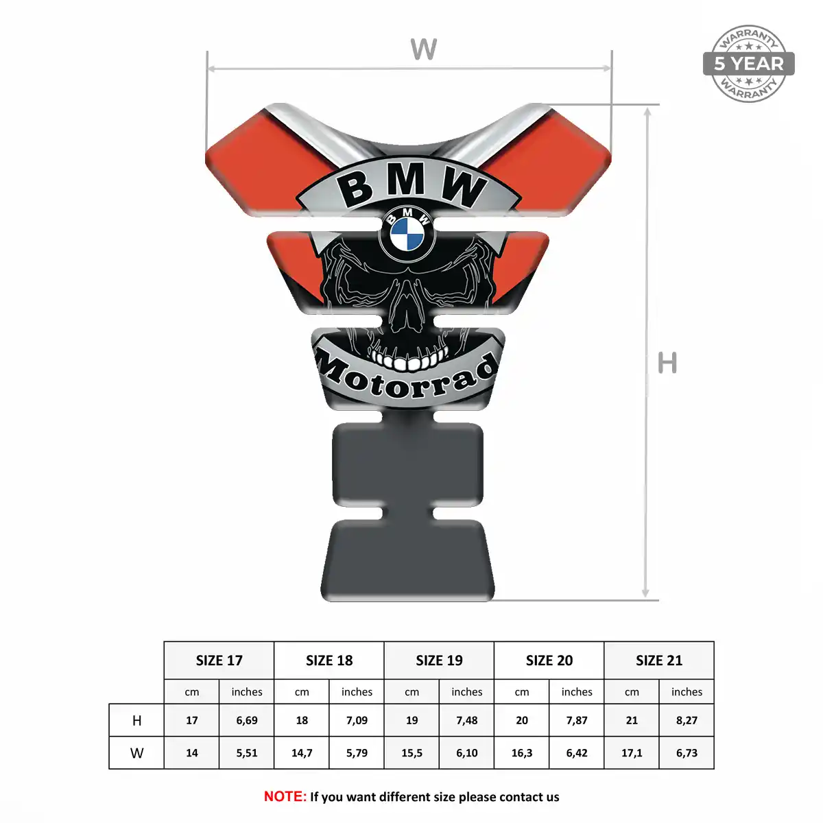 BMW Tank Knee Pad Elite Finish