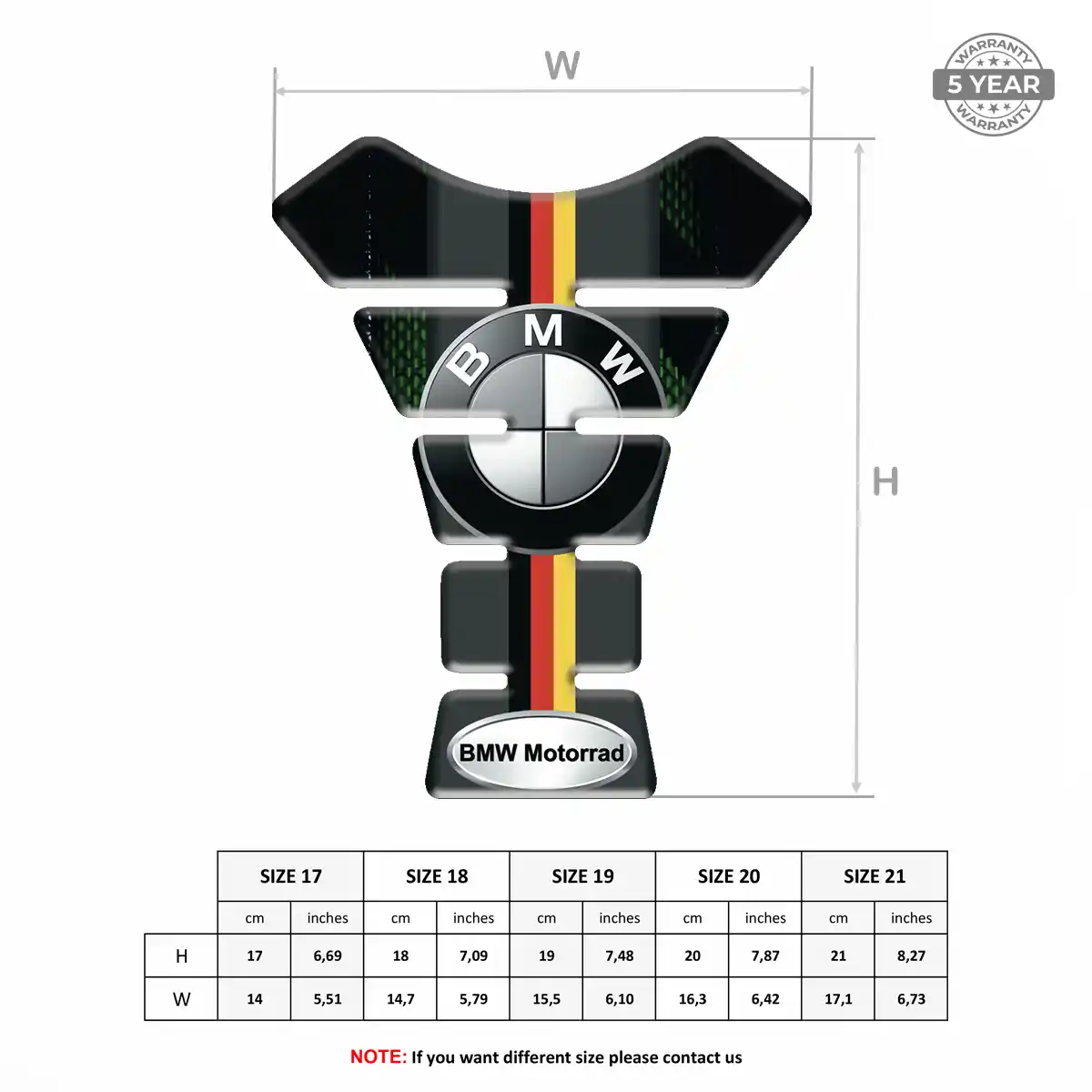 BMW Tank Pad Fuse Motorcycle Noble Edition