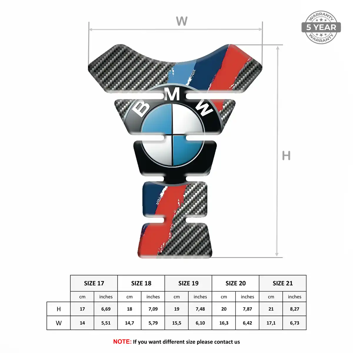 BMW Tank Pad Fuse Motorcycle Prime Quality