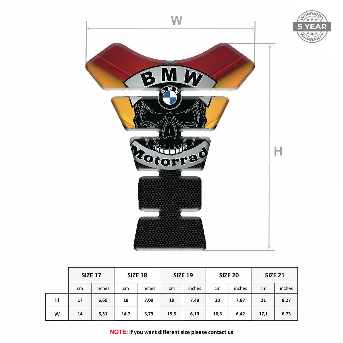 BMW Tank Pad Guard Motorbike Elite Finish