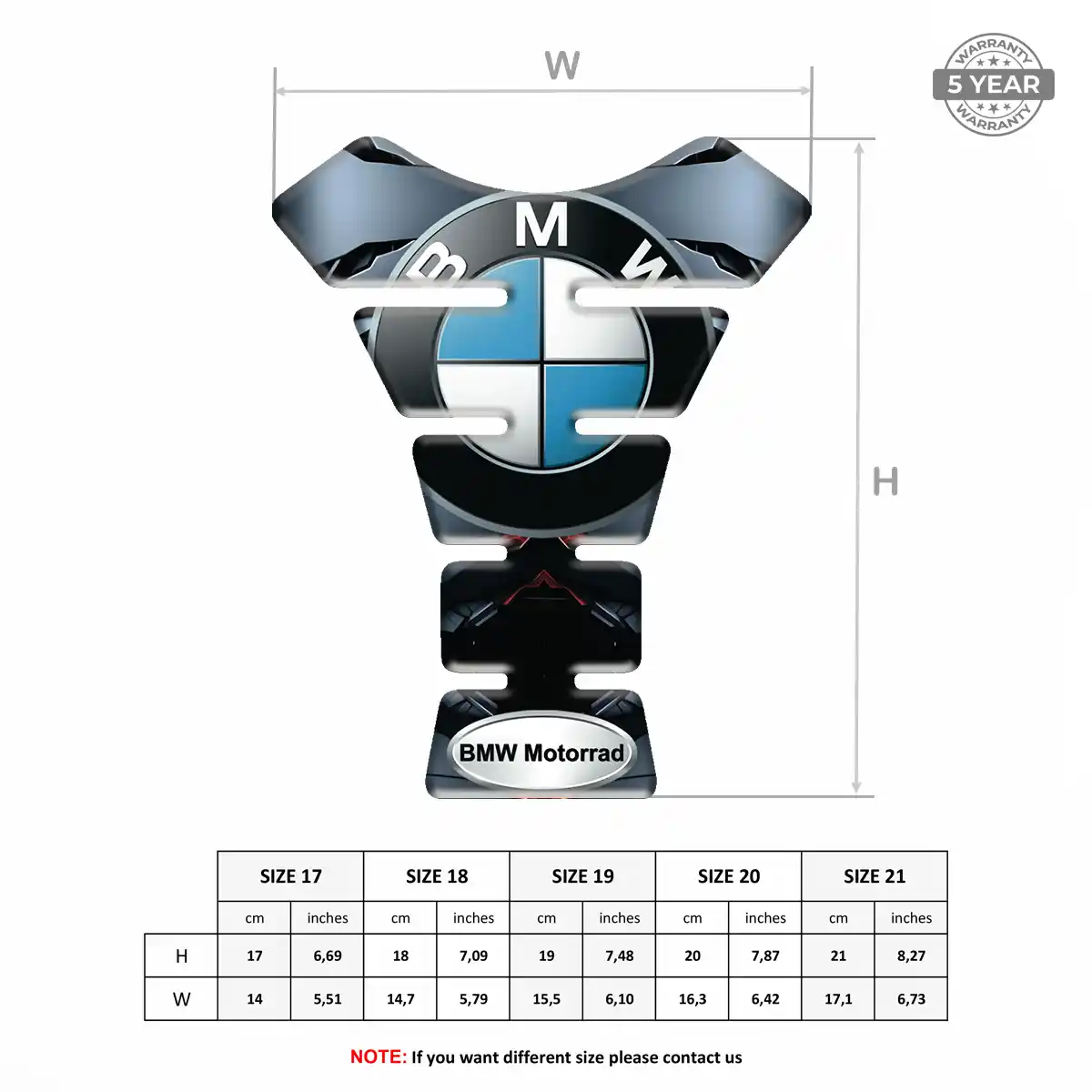 BMW Tank Pad Guard Motorbike Sleek Style
